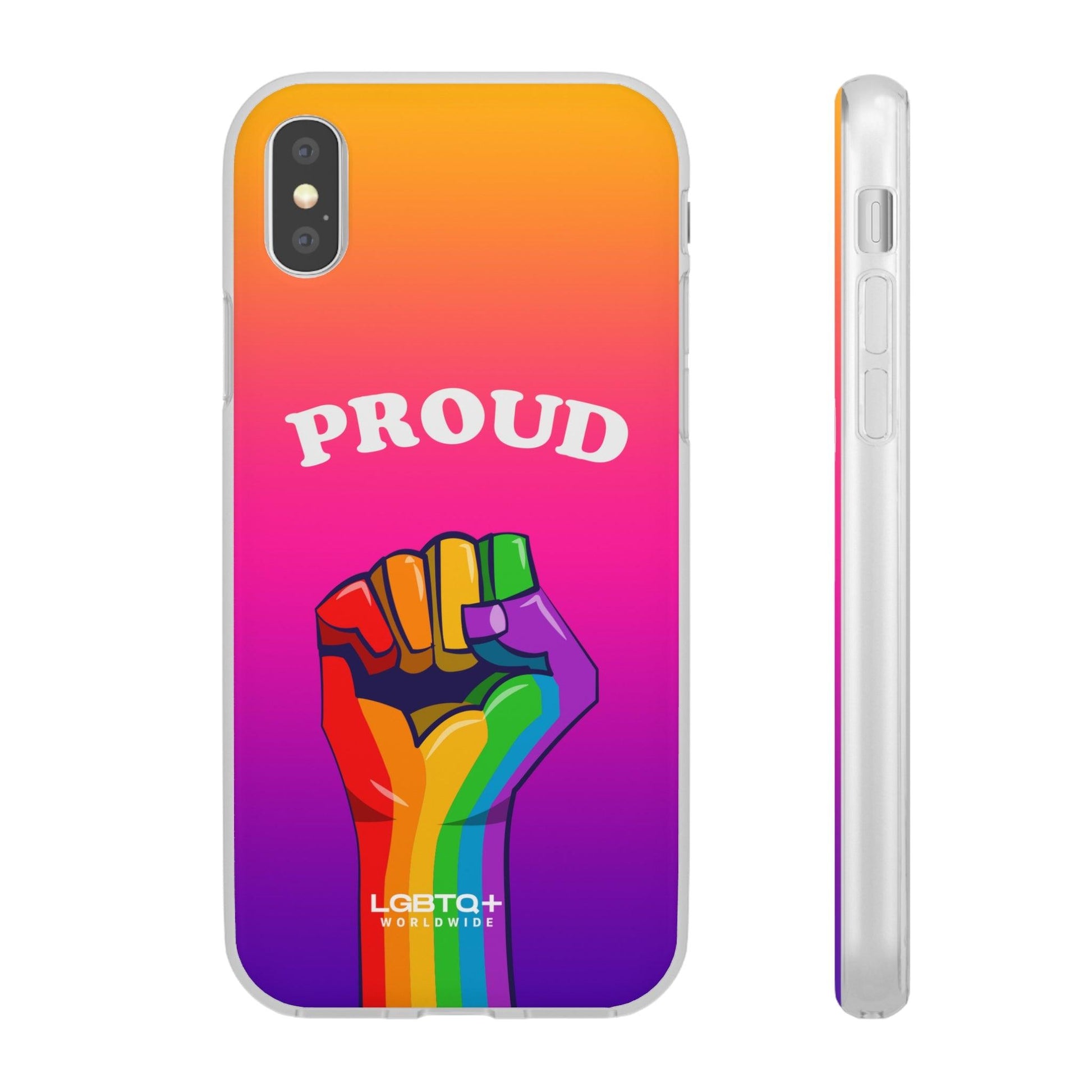 LGBTQWorldwide - ,,GLÜCKLICH" Flexible Handyhülle Accessories, Case, iPhone, iPhone Cases, Phone accessory, Phone Cases, Samsung Cases, silikon, Valentine's Day promotion lgbtq Bekleidung Accessoires unisex Zubehör