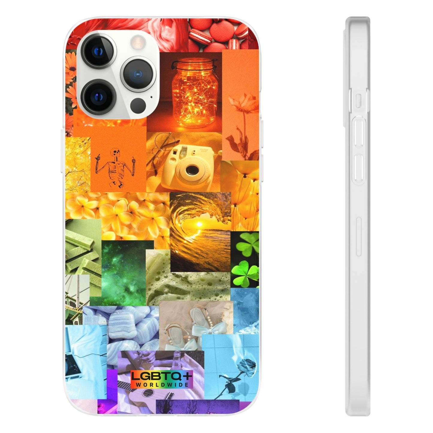 LGBTQWorldwide - ,,GLÜCKLICHKEIT" Flexible Handyhülle Accessories, Case, iPhone, iPhone Cases, Phone accessory, Phone Cases, Samsung Cases, silikon, Valentine's Day promotion lgbtq Bekleidung Accessoires unisex Zubehör