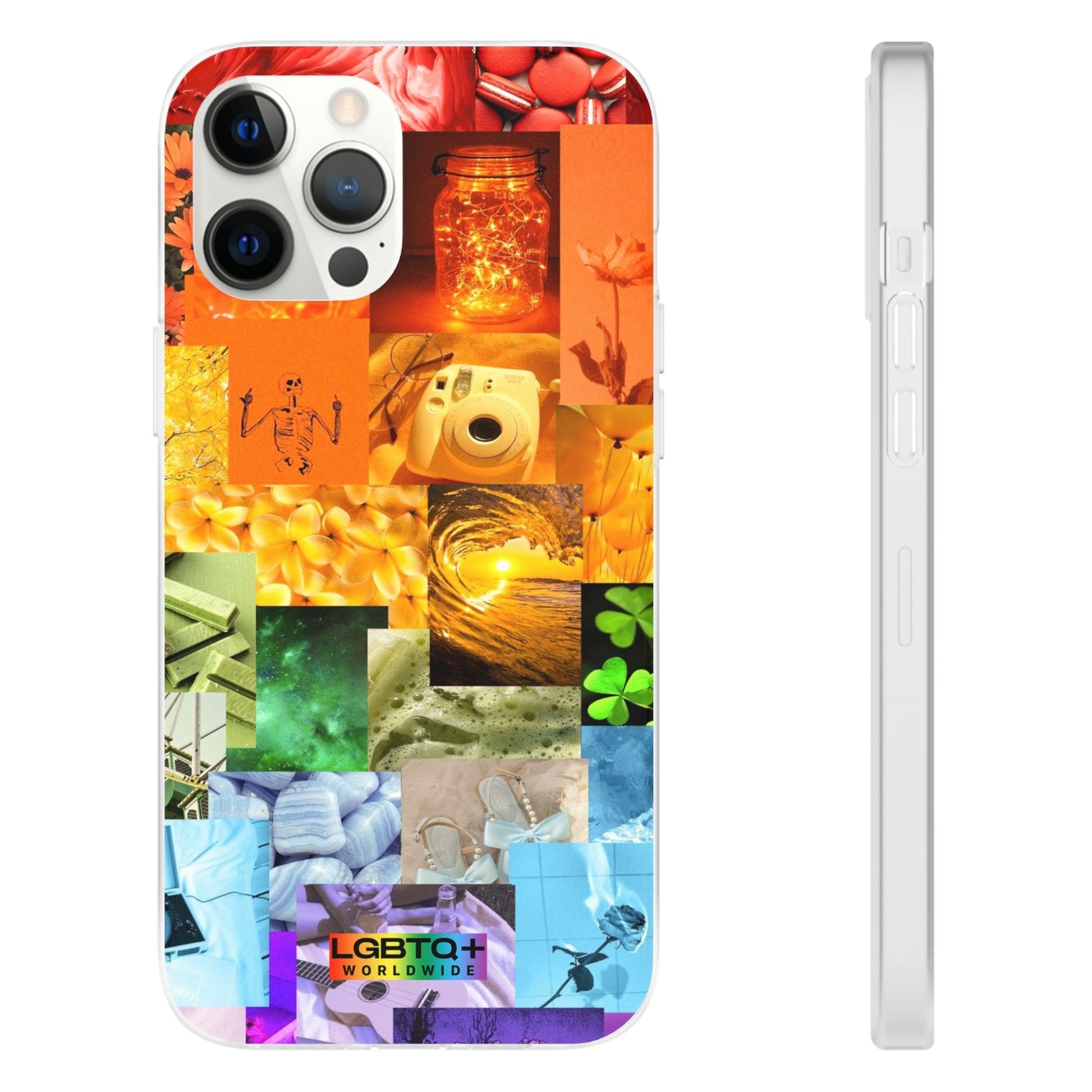 LGBTQWorldwide - ,,GLÜCKLICHKEIT" Flexible Handyhülle Accessories, Case, iPhone, iPhone Cases, Phone accessory, Phone Cases, Samsung Cases, silikon, Valentine's Day promotion lgbtq Bekleidung Accessoires unisex Zubehör