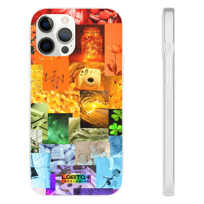 LGBTQWorldwide - ,,GLÜCKLICHKEIT" Flexible Handyhülle Accessories, Case, iPhone, iPhone Cases, Phone accessory, Phone Cases, Samsung Cases, silikon, Valentine's Day promotion lgbtq Bekleidung Accessoires unisex Zubehör