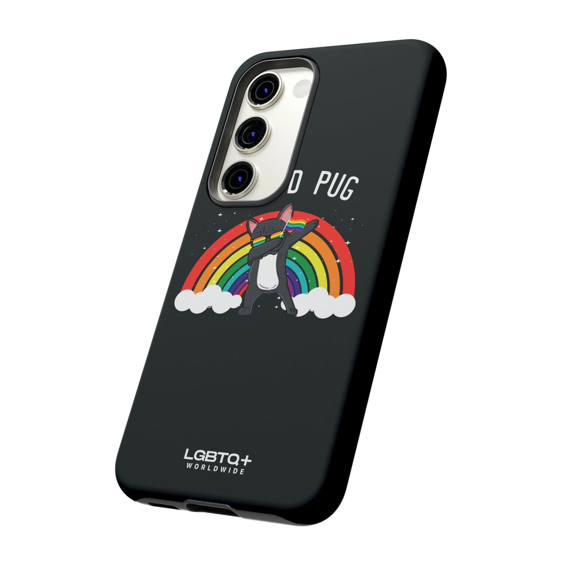 LGBTQWorldwide - ,,PROUD PUG" Doppelgehäuse Handyhülle Accessories, Glossy, iPhone Cases, Matte, Phone accessory, Phone Cases, Samsung Cases, Thermo, Valentine's Day Picks lgbtq Bekleidung Accessoires unisex Zubehör