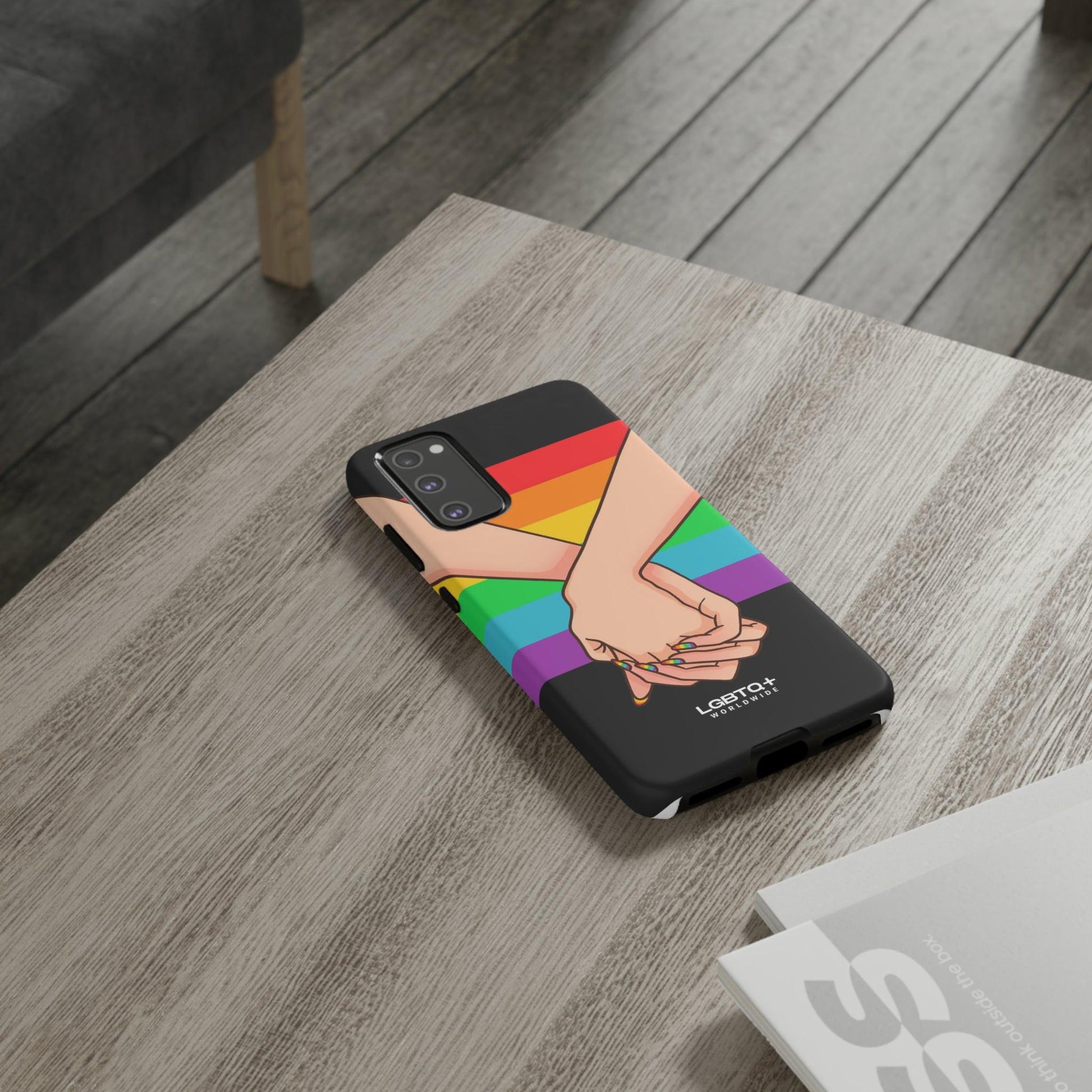 LGBTQWorldwide - ,,TOGETHER PRIDE" Doppelgehäuse Handyhülle Accessories, Glossy, iPhone Cases, Matte, Phone accessory, Phone Cases, Samsung Cases, Thermo, Valentine's Day Picks lgbtq Bekleidung Accessoires unisex Zubehör