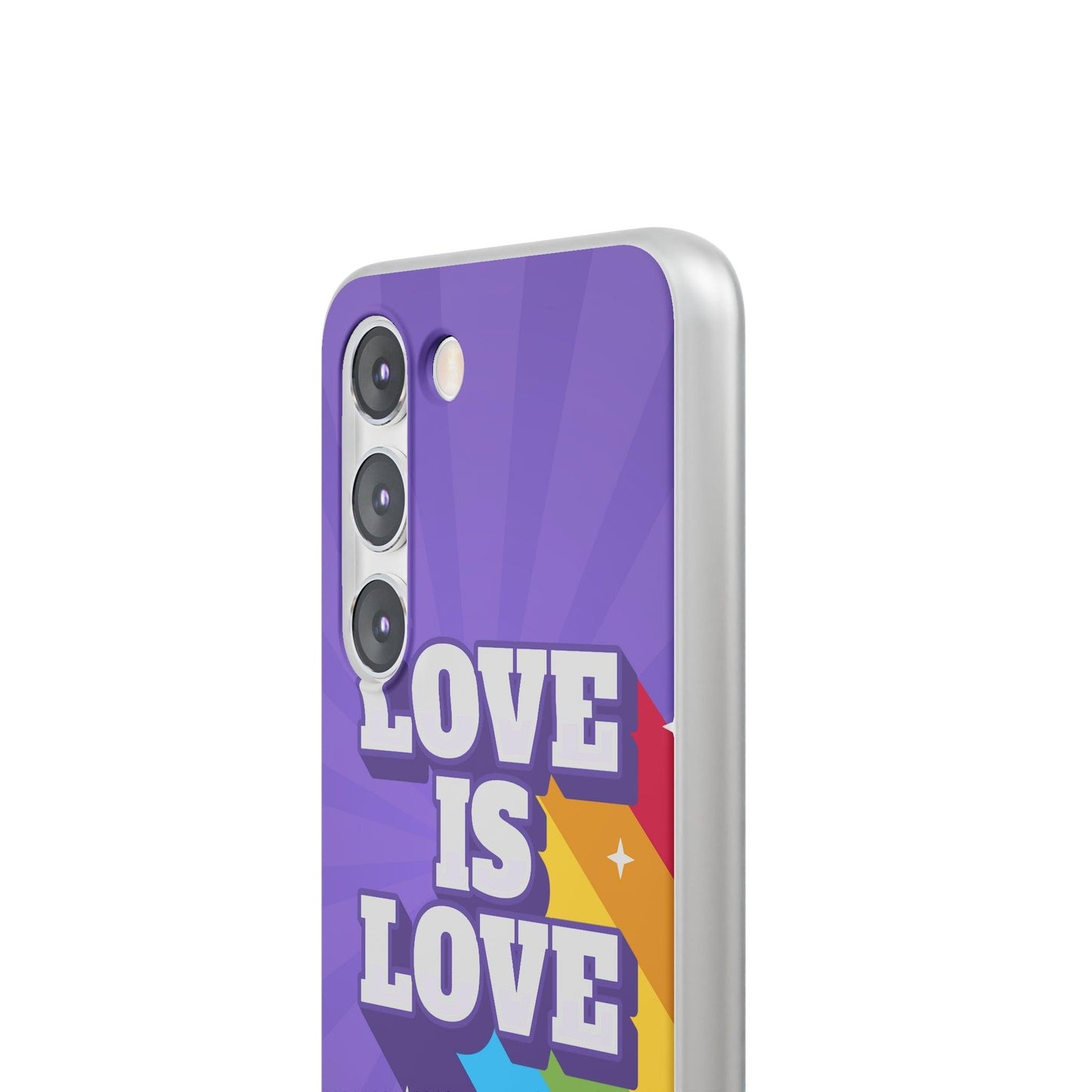 LGBTQWorldwide - ,,LOVE IS LOVE" Flexible Handyhülle Accessories, Case, iPhone, iPhone Cases, Phone accessory, Phone Cases, Samsung Cases, silikon, Valentine's Day promotion lgbtq Bekleidung Accessoires unisex Zubehör