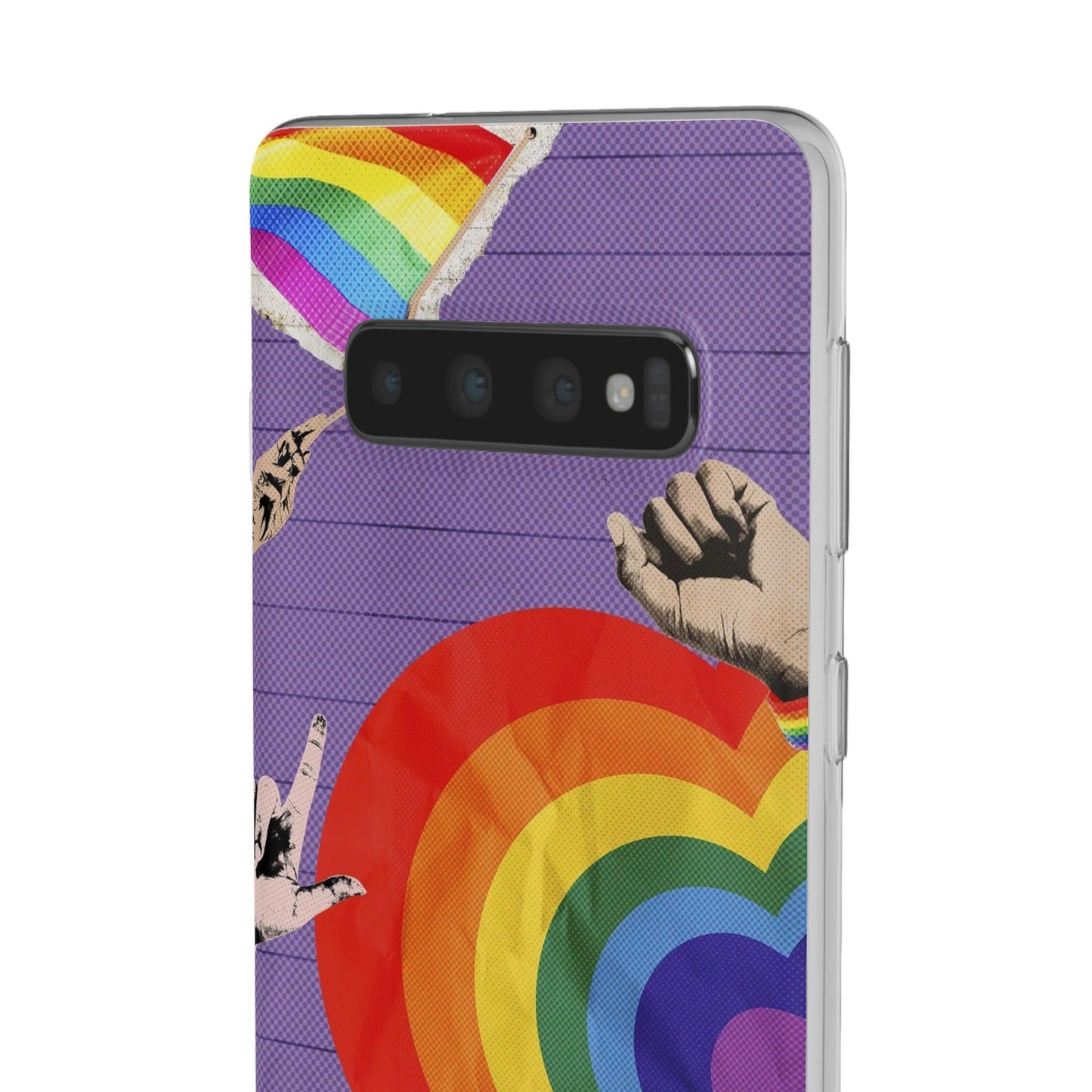 LGBTQWorldwide - ,,REGENBOGEN HERZ" Flexible Handyhülle Accessories, Case, iPhone, iPhone Cases, Phone accessory, Phone Cases, Samsung Cases, silikon, Valentine's Day promotion lgbtq Bekleidung Accessoires unisex Zubehör