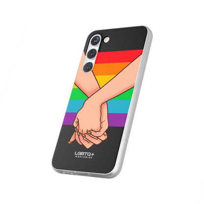 LGBTQWorldwide - ,,TOGETHER PRIDE" Flexible Handyhülle Accessories, Case, iPhone, iPhone Cases, Phone accessory, Phone Cases, Samsung Cases, silikon, Valentine's Day promotion lgbtq Bekleidung Accessoires unisex Zubehör