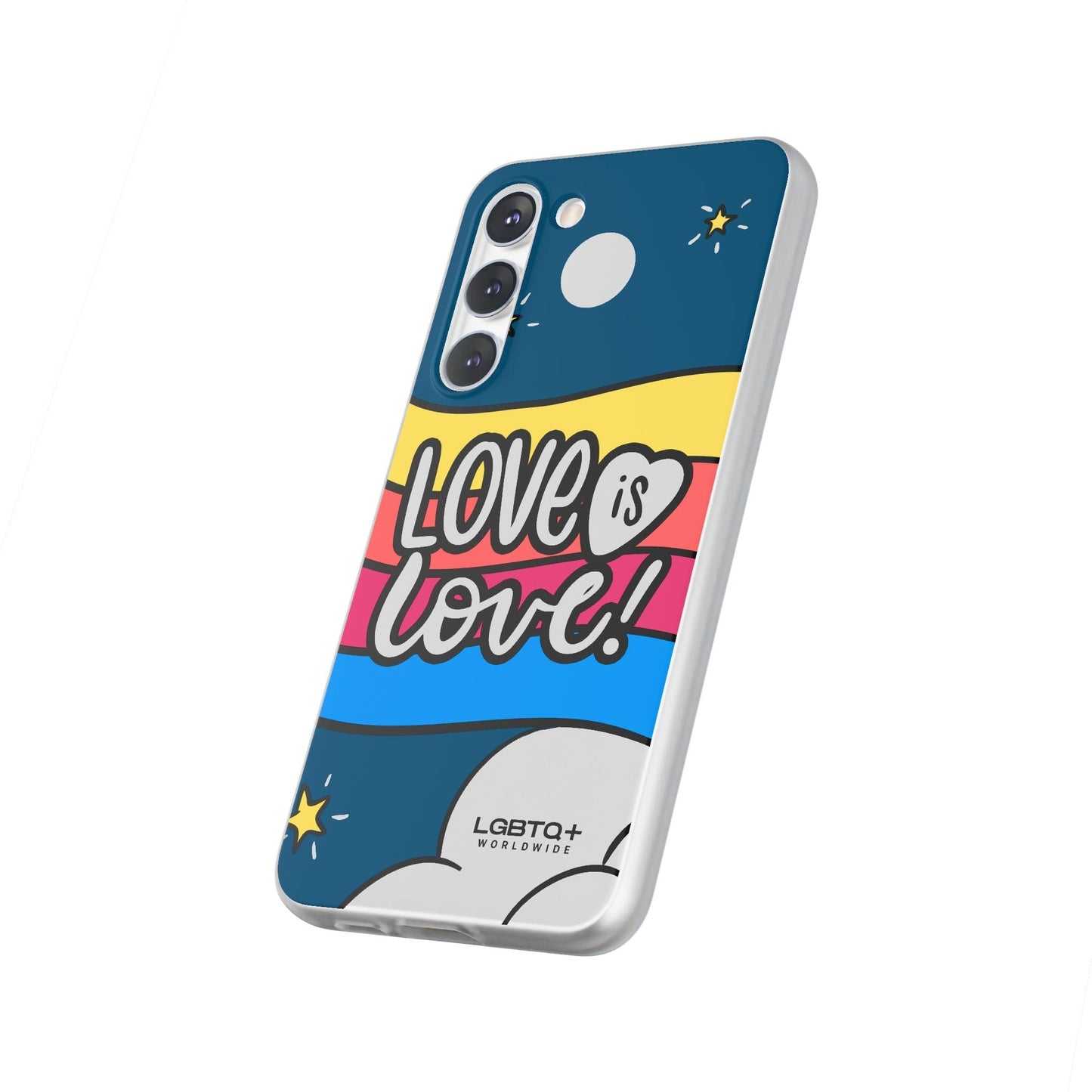 LGBTQWorldwide - ,,LIEBES WOLKE" Flexible Handyhülle Accessories, Case, iPhone, iPhone Cases, Phone accessory, Phone Cases, Samsung Cases, silikon, Valentine's Day promotion lgbtq Bekleidung Accessoires unisex Zubehör