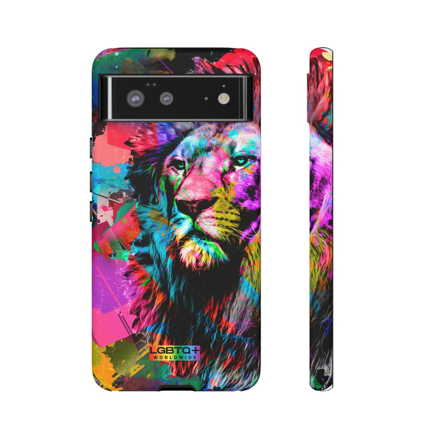 LGBTQWorldwide - ,,STARKER LÖWE" Doppelgehäuse Handyhülle Accessories, Glossy, iPhone Cases, Matte, Phone accessory, Phone Cases, Samsung Cases, Thermo, Valentine's Day Picks lgbtq Bekleidung Accessoires unisex Zubehör