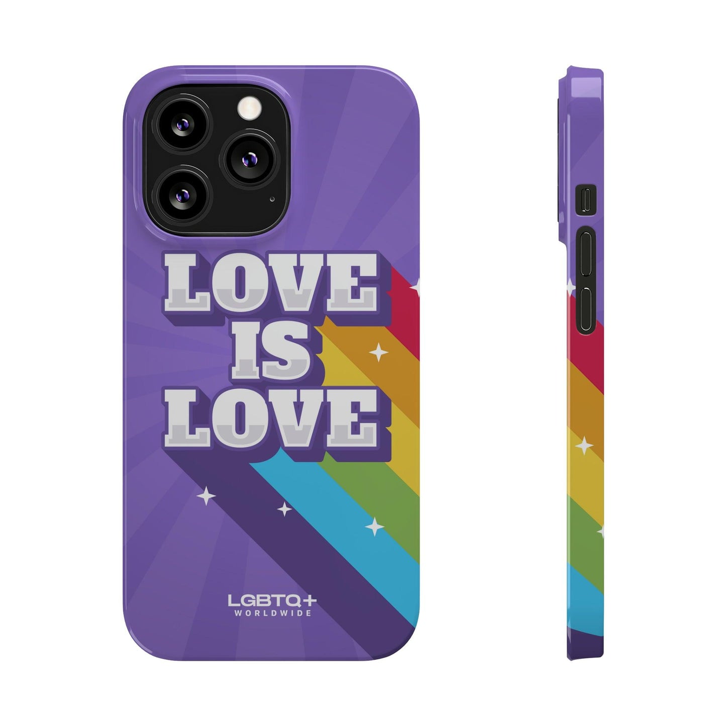 LGBTQWorldwide - ,,LOVE IS LOVE" Handyhülle Accessories, Back-to-School, card, Glossy, iPhone, iPhone Cases, Phone accessory, Phone Cases, Samsung Cases, Slim lgbtq Bekleidung Accessoires unisex Zubehör