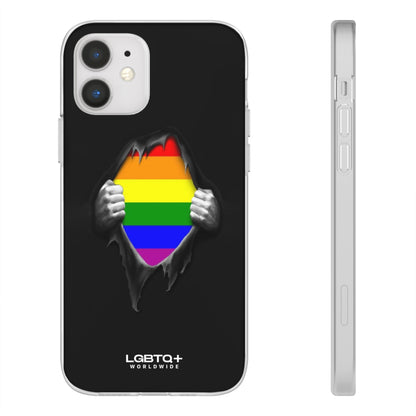 LGBTQWorldwide - ,,SCHWARZES LOCH" Flexible Handyhülle Accessories, Case, iPhone, iPhone Cases, Phone accessory, Phone Cases, Samsung Cases, silikon, Valentine's Day promotion lgbtq Bekleidung Accessoires unisex Zubehör