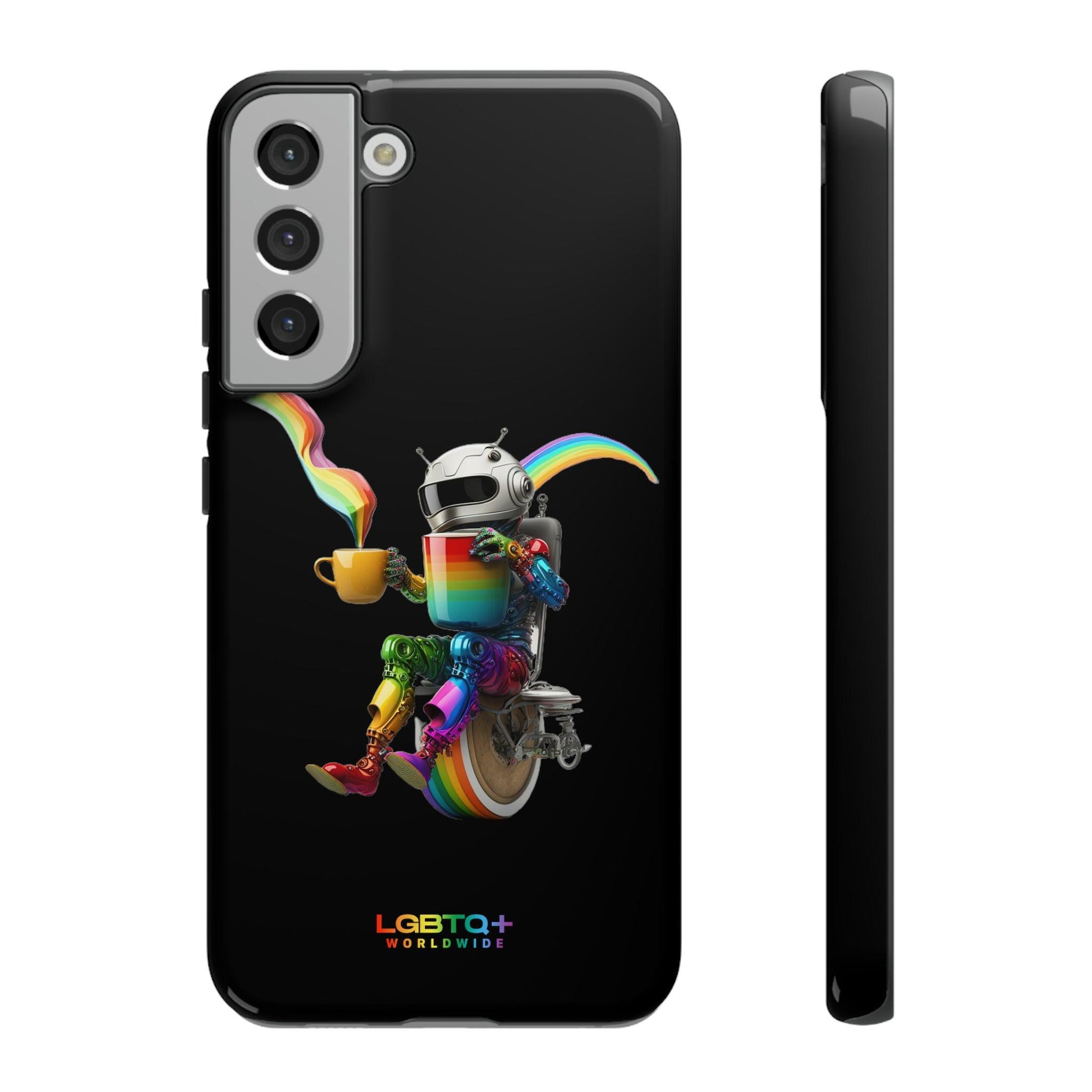 LGBTQWorldwide - ,,LUSTIGER ROBOTER" Doppelgehäuse Handyhülle Accessories, Glossy, iPhone Cases, Matte, Phone accessory, Phone Cases, Samsung Cases, tough, Valentine's Day Picks lgbtq Bekleidung Accessoires unisex Zubehör