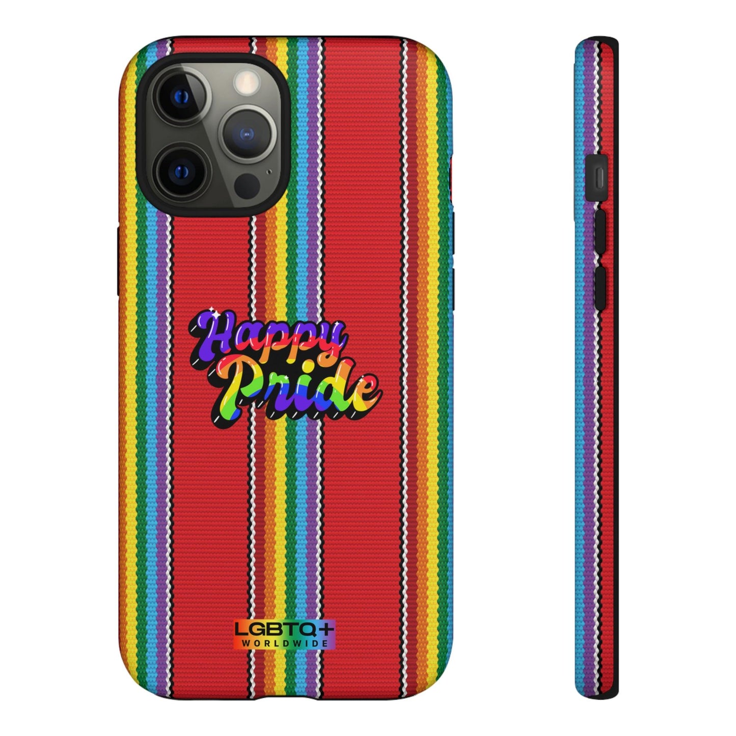 LGBTQWorldwide - ,,HAPPY PRIDE" Doppelgehäuse Handyhülle Accessories, Glossy, iPhone Cases, Matte, Phone accessory, Phone Cases, Samsung Cases, Thermo, Valentine's Day Picks lgbtq Bekleidung Accessoires unisex Zubehör