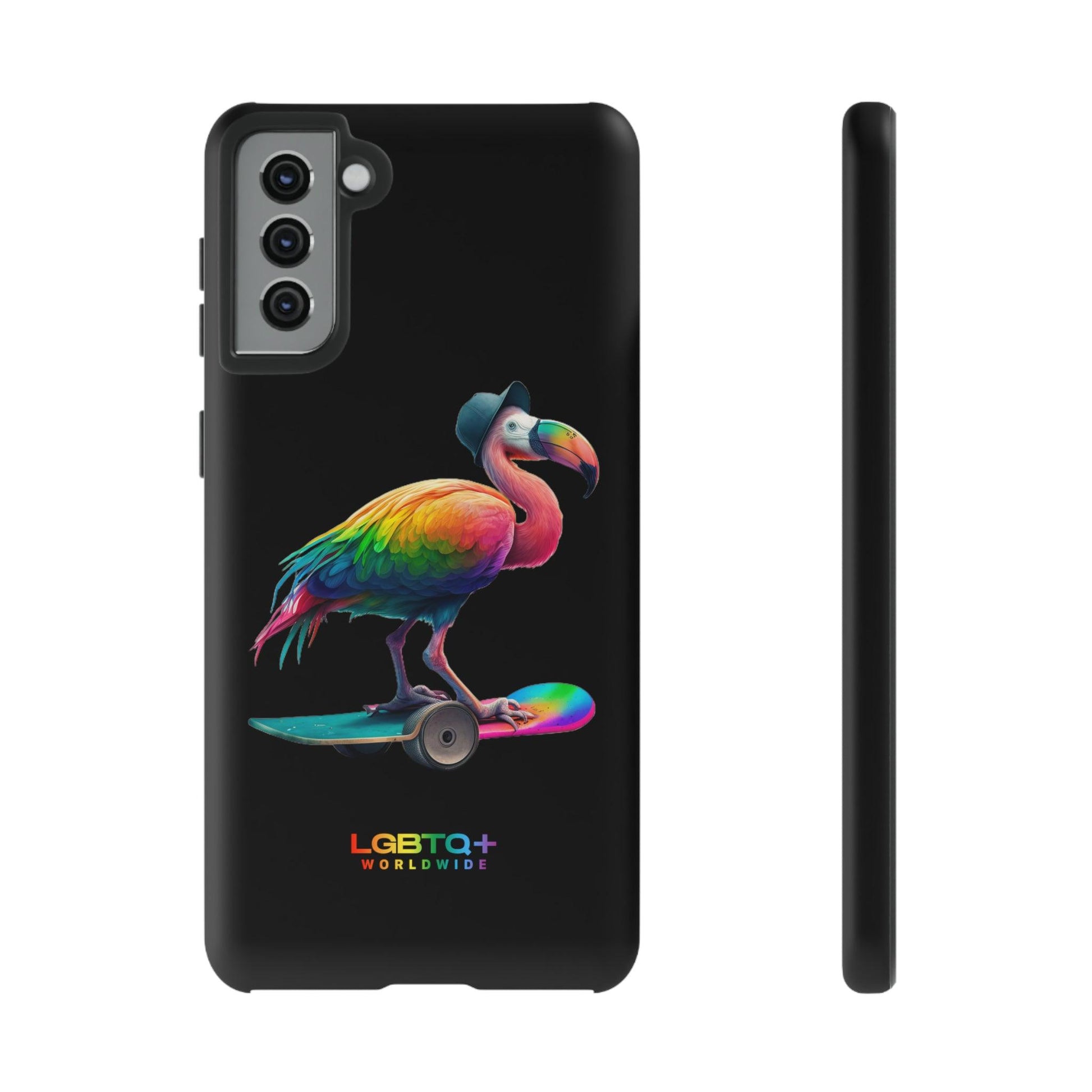 LGBTQWorldwide - ,,FLAMINGO" Doppelgehäuse Handyhülle Accessories, Glossy, iPhone Cases, Matte, Phone accessory, Phone Cases, Samsung Cases, tough, Valentine's Day Picks lgbtq Bekleidung Accessoires unisex Zubehör