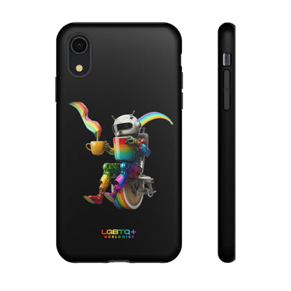 LGBTQWorldwide - ,,LUSTIGER ROBOTER" Doppelgehäuse Handyhülle Accessories, Glossy, iPhone Cases, Matte, Phone accessory, Phone Cases, Samsung Cases, tough, Valentine's Day Picks lgbtq Bekleidung Accessoires unisex Zubehör