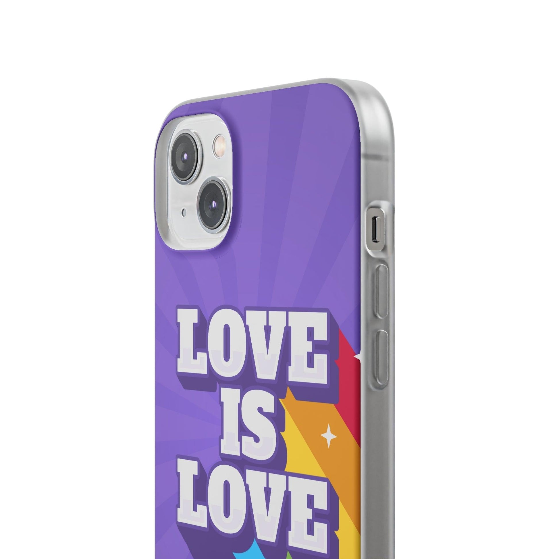 LGBTQWorldwide - ,,LOVE IS LOVE" Flexible Handyhülle Accessories, Case, iPhone, iPhone Cases, Phone accessory, Phone Cases, Samsung Cases, silikon, Valentine's Day promotion lgbtq Bekleidung Accessoires unisex Zubehör