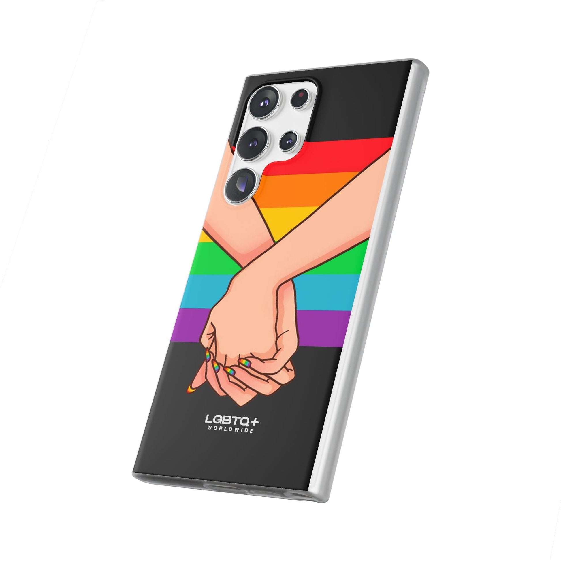 LGBTQWorldwide - ,,TOGETHER PRIDE" Flexible Handyhülle Accessories, Case, iPhone, iPhone Cases, Phone accessory, Phone Cases, Samsung Cases, silikon, Valentine's Day promotion lgbtq Bekleidung Accessoires unisex Zubehör