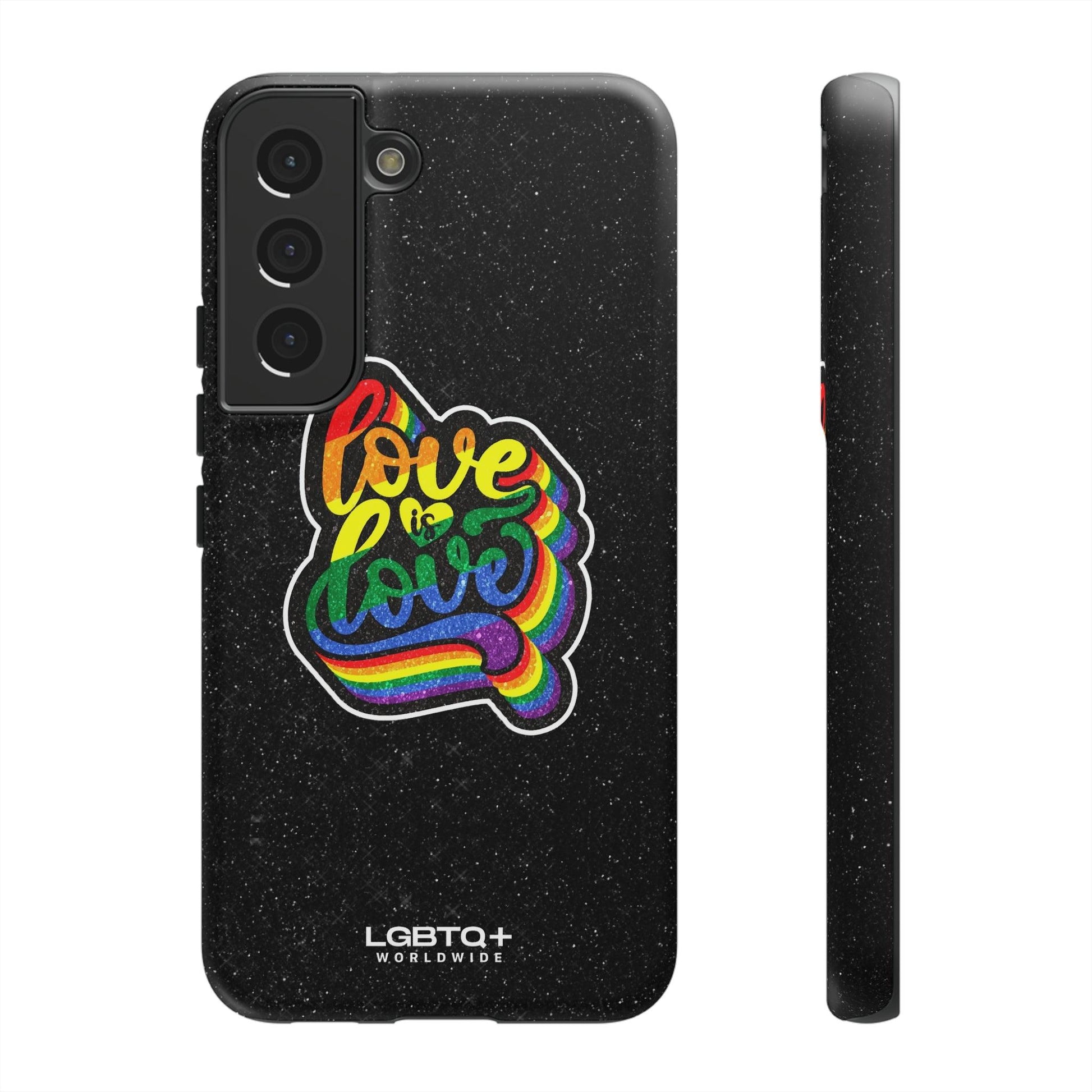 LGBTQWorldwide - ,,LOVE IS LOVE" Doppelgehäuse Handyhülle Accessories, Glossy, iPhone Cases, Matte, Phone accessory, Phone Cases, Samsung Cases, Thermo, Valentine's Day Picks lgbtq Bekleidung Accessoires unisex Zubehör