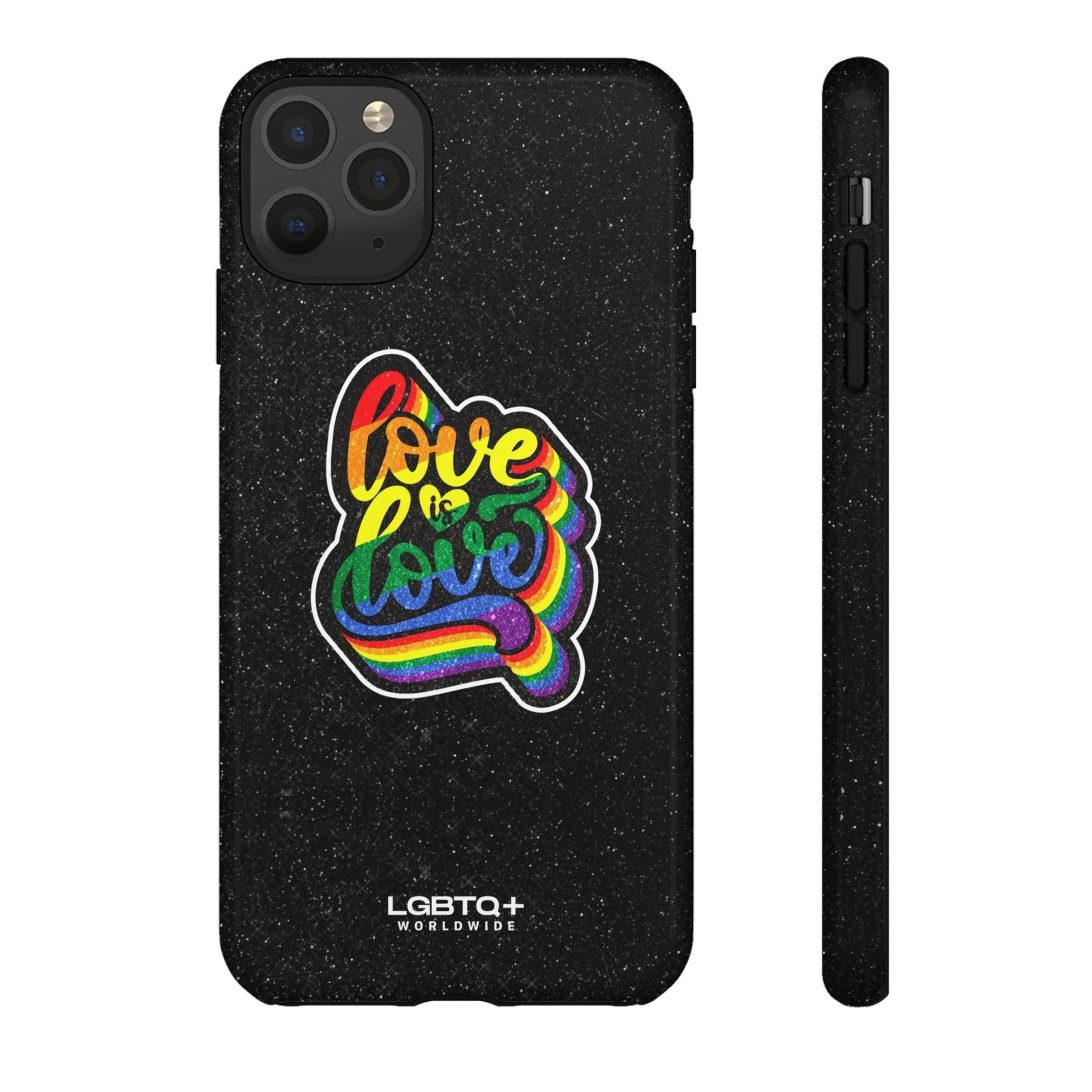 LGBTQWorldwide - ,,LOVE IS LOVE" Doppelgehäuse Handyhülle Accessories, Glossy, iPhone Cases, Matte, Phone accessory, Phone Cases, Samsung Cases, Thermo, Valentine's Day Picks lgbtq Bekleidung Accessoires unisex Zubehör