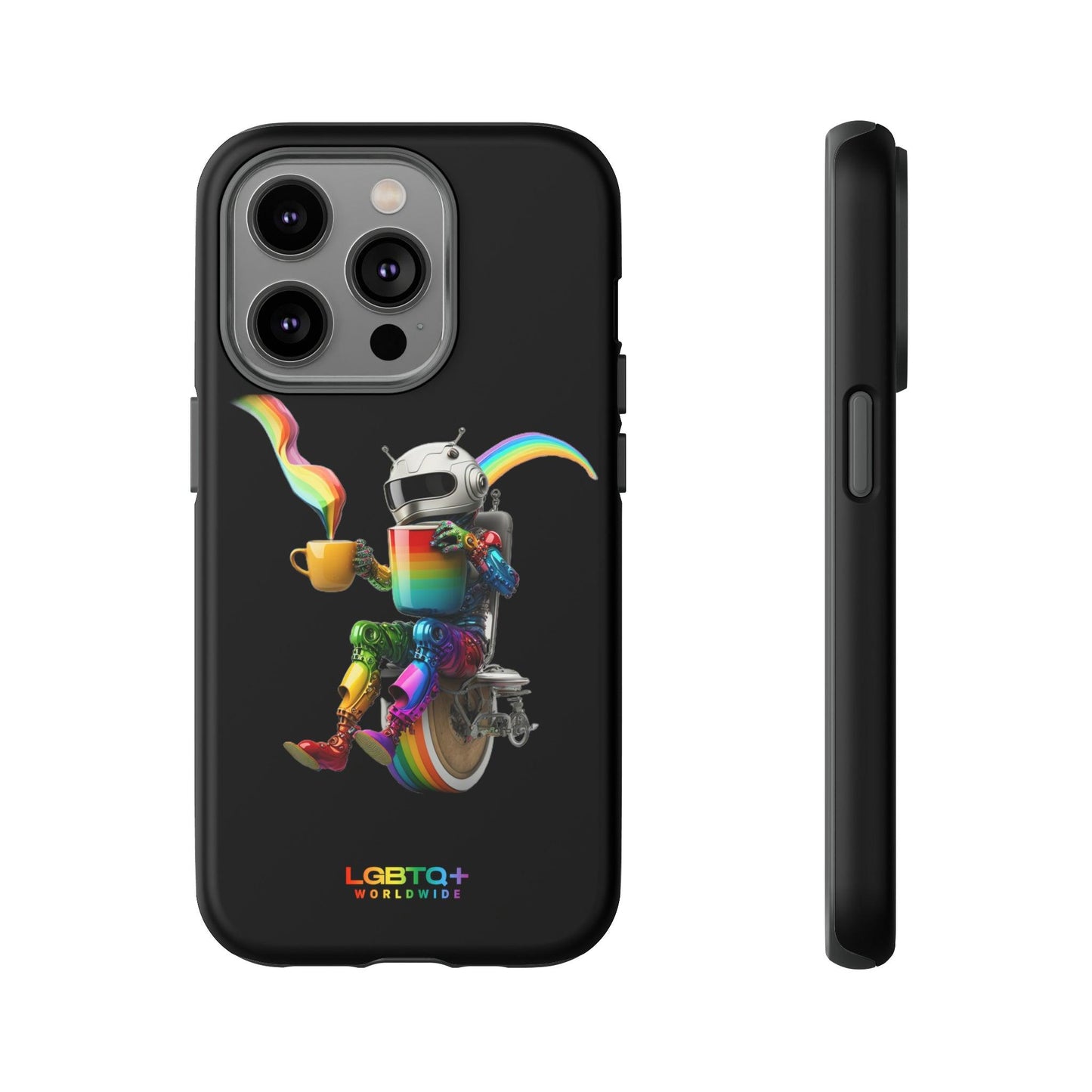 LGBTQWorldwide - ,,LUSTIGER ROBOTER" Doppelgehäuse Handyhülle Accessories, Glossy, iPhone Cases, Matte, Phone accessory, Phone Cases, Samsung Cases, tough, Valentine's Day Picks lgbtq Bekleidung Accessoires unisex Zubehör