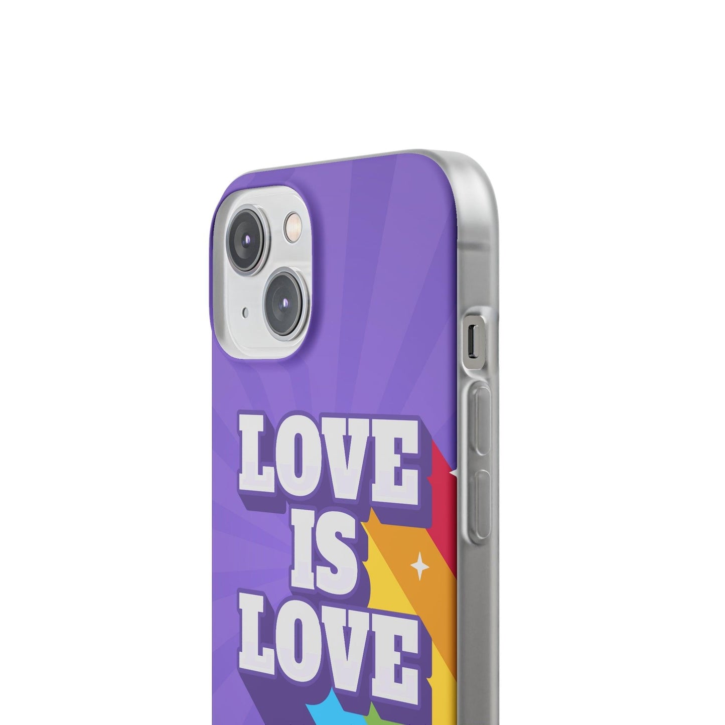 LGBTQWorldwide - ,,LOVE IS LOVE" Flexible Handyhülle Accessories, Case, iPhone, iPhone Cases, Phone accessory, Phone Cases, Samsung Cases, silikon, Valentine's Day promotion lgbtq Bekleidung Accessoires unisex Zubehör