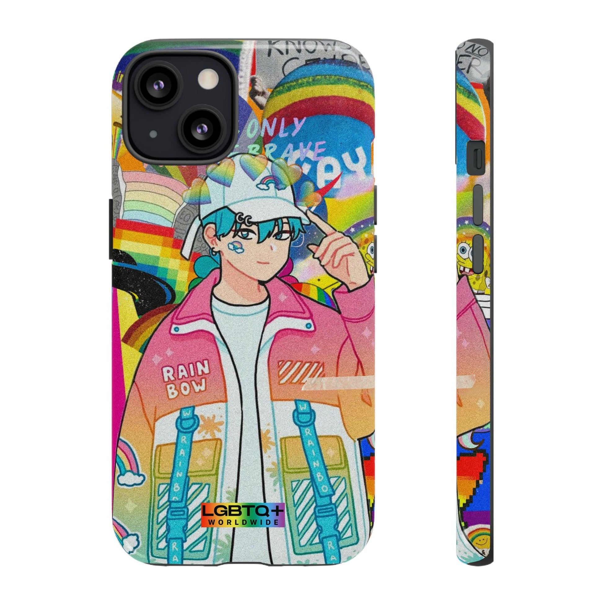 LGBTQWorldwide - ,,REGENBOGEN JUNGE" Doppelgehäuse Handyhülle Accessories, Glossy, iPhone Cases, Matte, Phone accessory, Phone Cases, Samsung Cases, Thermo, Valentine's Day Picks lgbtq Bekleidung Accessoires unisex Zubehör