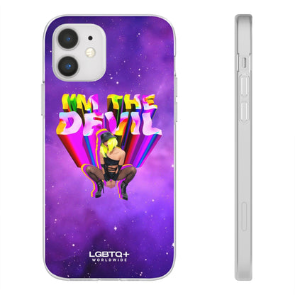 LGBTQWorldwide - ,,I AM THE DEVIL" Flexible Handyhülle Accessories, Case, iPhone, iPhone Cases, Phone accessory, Phone Cases, Samsung Cases, silikon, Valentine's Day promotion lgbtq Bekleidung Accessoires unisex Zubehör