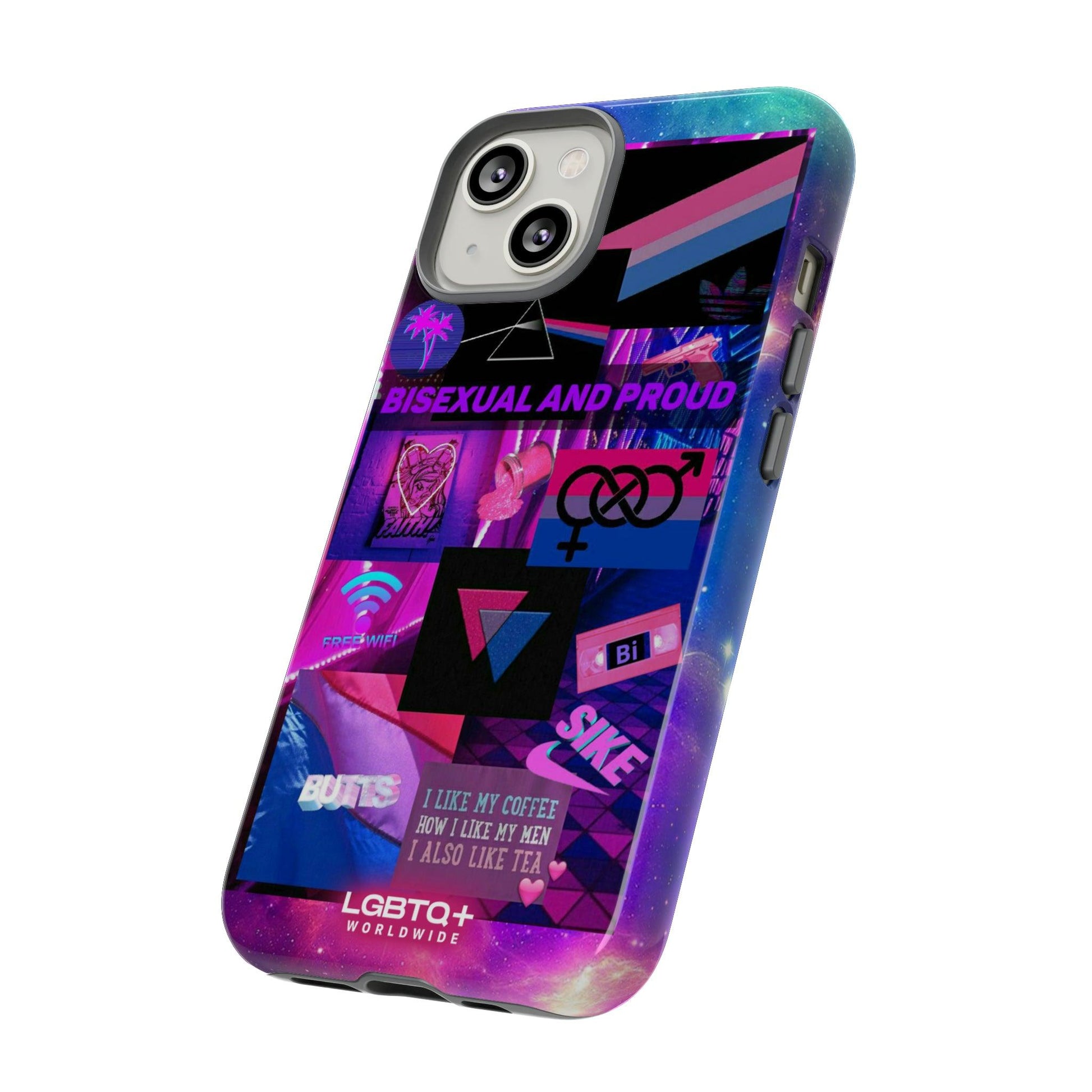 LGBTQWorldwide - ,,BISEXUAL" Doppelgehäuse Handyhülle Accessories, Glossy, iPhone Cases, Matte, Phone accessory, Phone Cases, Samsung Cases, Thermo, Valentine's Day Picks lgbtq Bekleidung Accessoires unisex Zubehör