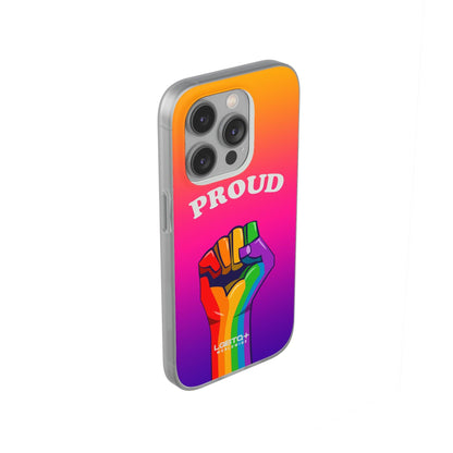 LGBTQWorldwide - ,,GLÜCKLICH" Flexible Handyhülle Accessories, Case, iPhone, iPhone Cases, Phone accessory, Phone Cases, Samsung Cases, silikon, Valentine's Day promotion lgbtq Bekleidung Accessoires unisex Zubehör