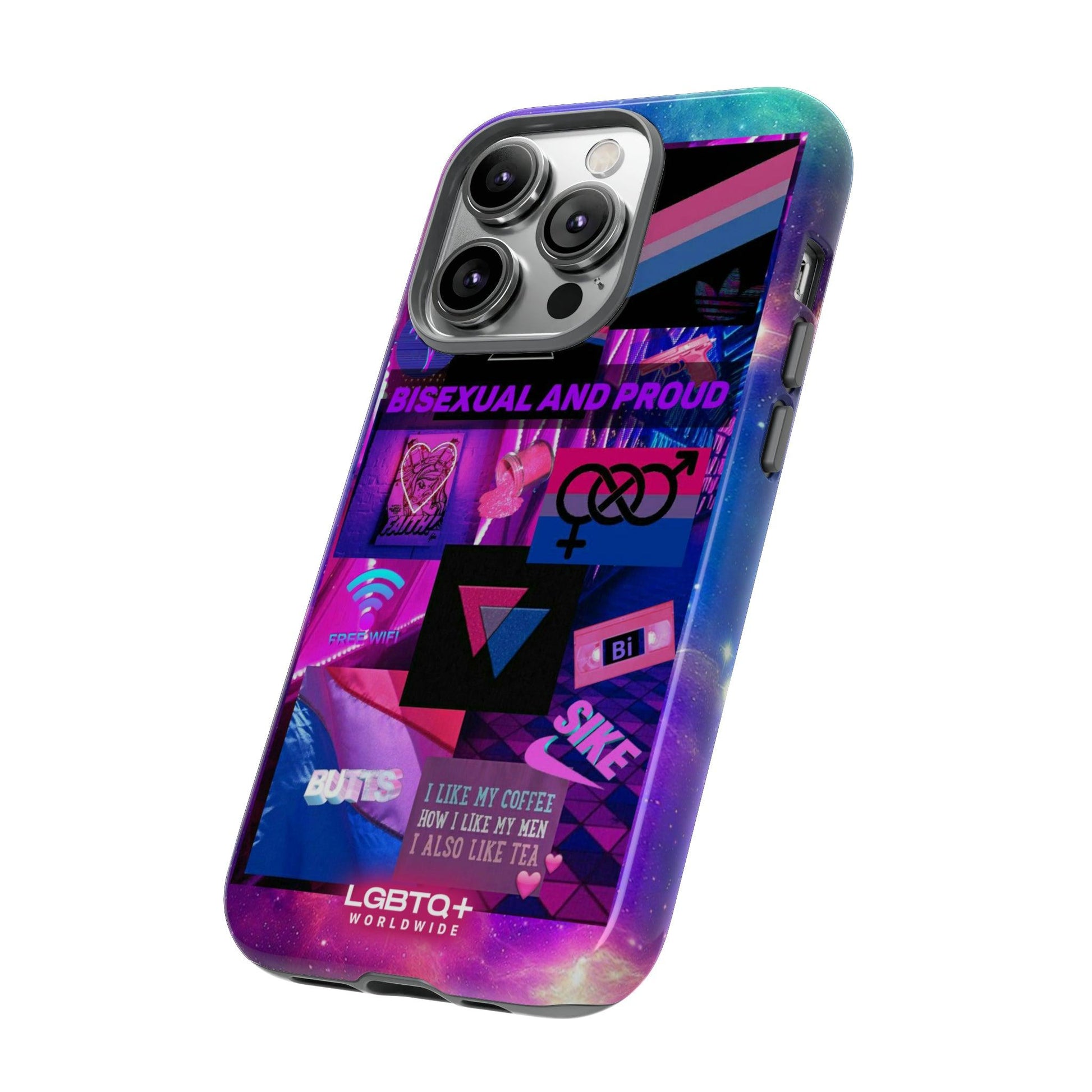 LGBTQWorldwide - ,,BISEXUAL" Doppelgehäuse Handyhülle Accessories, Glossy, iPhone Cases, Matte, Phone accessory, Phone Cases, Samsung Cases, Thermo, Valentine's Day Picks lgbtq Bekleidung Accessoires unisex Zubehör