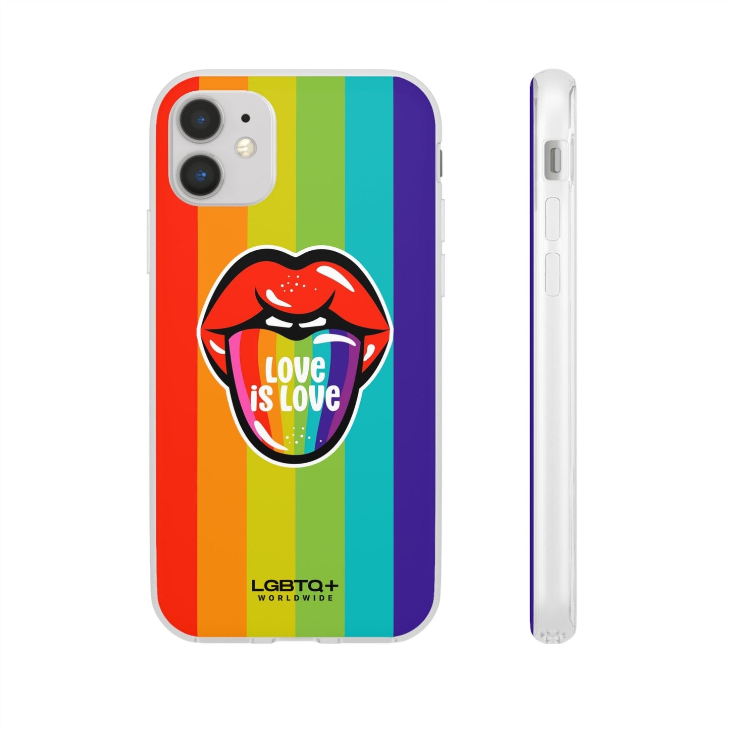 LGBTQWorldwide - ,,LIEBES ZUNGE" Flexible Handyhülle Accessories, Case, iPhone, iPhone Cases, Phone accessory, Phone Cases, Samsung Cases, silikon, Valentine's Day promotion lgbtq Bekleidung Accessoires unisex Zubehör