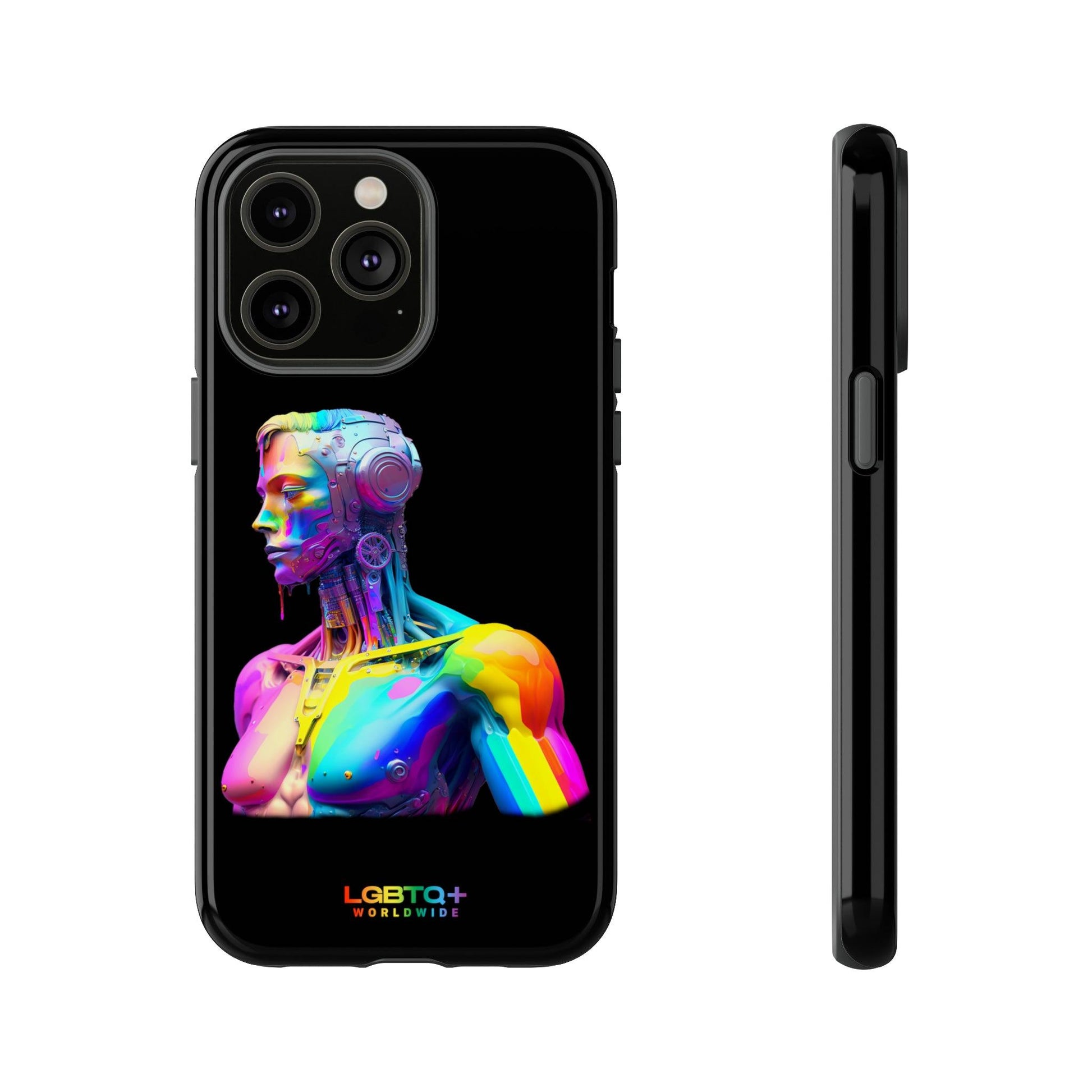 LGBTQWorldwide - ,,ZUKÜNFTIGER ROBOTER" Doppelgehäuse Handyhülle Accessories, Glossy, iPhone Cases, Matte, Phone accessory, Phone Cases, Samsung Cases, tough, Valentine's Day Picks lgbtq Bekleidung Accessoires unisex Zubehör