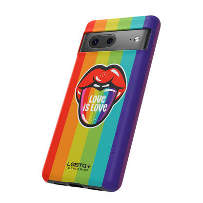 LGBTQWorldwide - ,,LIEBES ZUNGE" Doppelgehäuse Handyhülle Accessories, Glossy, iPhone Cases, Matte, Phone accessory, Phone Cases, Samsung Cases, Thermo, Valentine's Day Picks lgbtq Bekleidung Accessoires unisex Zubehör