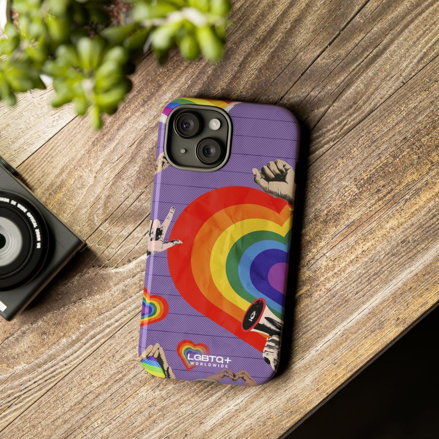 LGBTQWorldwide - ,,REGENBOGEN HERZ" Doppelgehäuse Handyhülle Accessories, Glossy, iPhone Cases, Matte, Phone accessory, Phone Cases, Samsung Cases, Thermo, Valentine's Day Picks lgbtq Bekleidung Accessoires unisex Zubehör