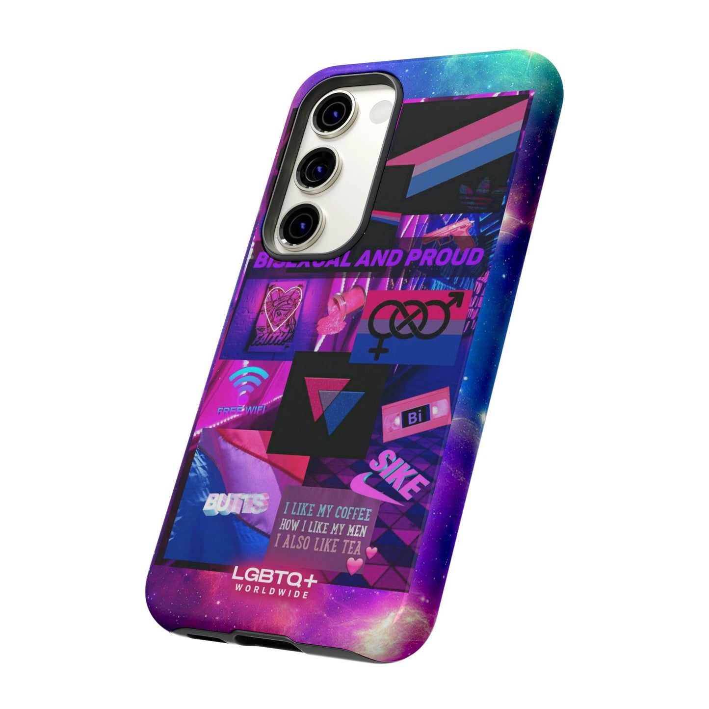 LGBTQWorldwide - ,,BISEXUAL" Doppelgehäuse Handyhülle Accessories, Glossy, iPhone Cases, Matte, Phone accessory, Phone Cases, Samsung Cases, Thermo, Valentine's Day Picks lgbtq Bekleidung Accessoires unisex Zubehör