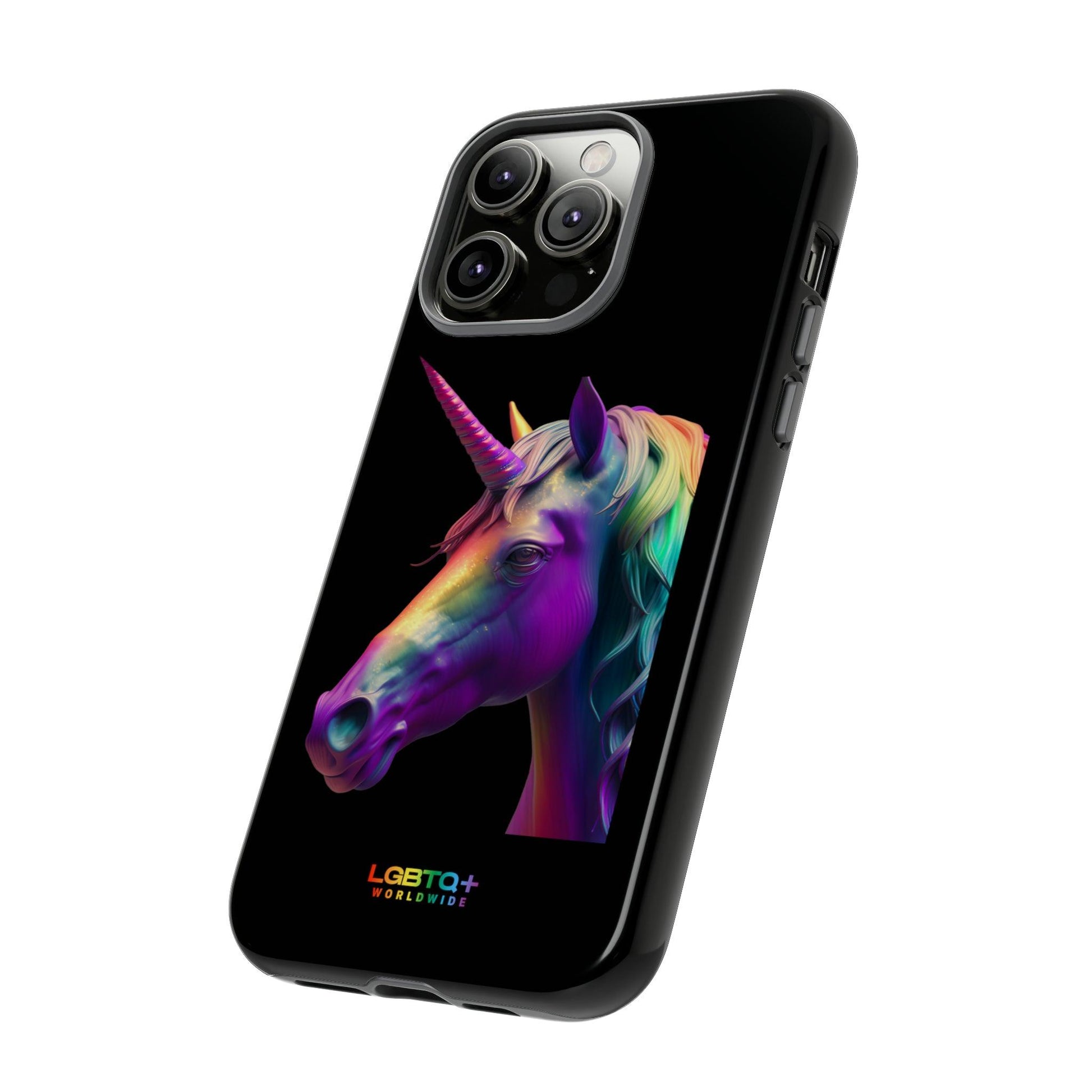 LGBTQWorldwide - ,,REGENBOGEN EINHORN" Doppelgehäuse Handyhülle Accessories, Glossy, iPhone Cases, Matte, Phone accessory, Phone Cases, Samsung Cases, tough, Valentine's Day Picks lgbtq Bekleidung Accessoires unisex Zubehör