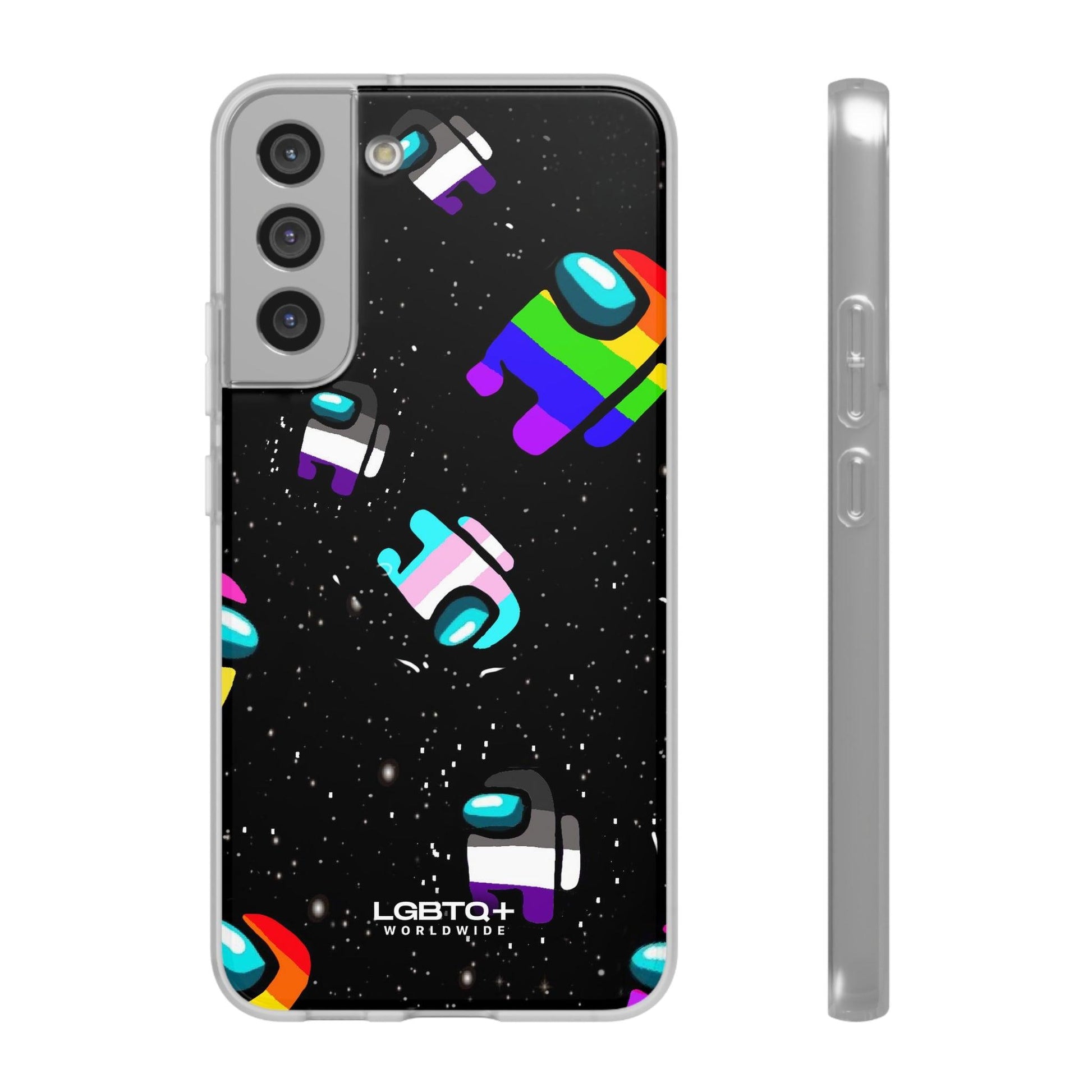 LGBTQWorldwide - ,,IMPOSTER" Flexible Handyhülle Accessories, Case, iPhone, iPhone Cases, Phone accessory, Phone Cases, Samsung Cases, silikon, Valentine's Day promotion lgbtq Bekleidung Accessoires unisex Zubehör