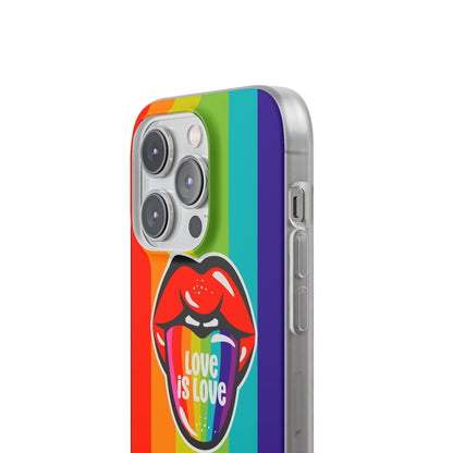 LGBTQWorldwide - ,,LIEBES ZUNGE" Flexible Handyhülle Accessories, Case, iPhone, iPhone Cases, Phone accessory, Phone Cases, Samsung Cases, silikon, Valentine's Day promotion lgbtq Bekleidung Accessoires unisex Zubehör