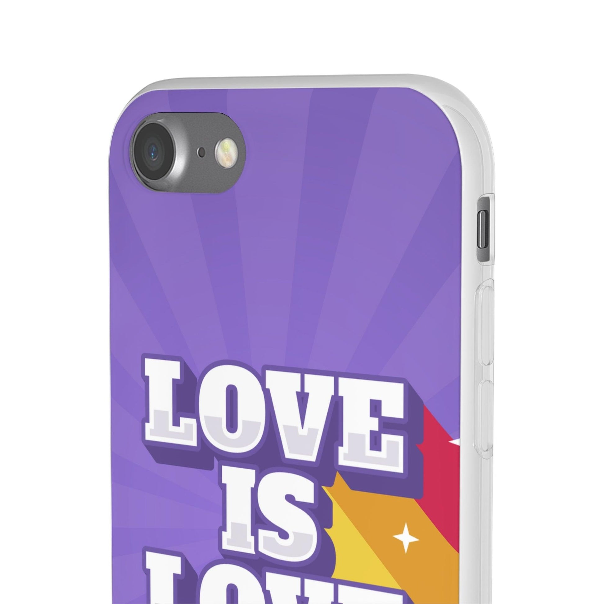 LGBTQWorldwide - ,,LOVE IS LOVE" Flexible Handyhülle Accessories, Case, iPhone, iPhone Cases, Phone accessory, Phone Cases, Samsung Cases, silikon, Valentine's Day promotion lgbtq Bekleidung Accessoires unisex Zubehör