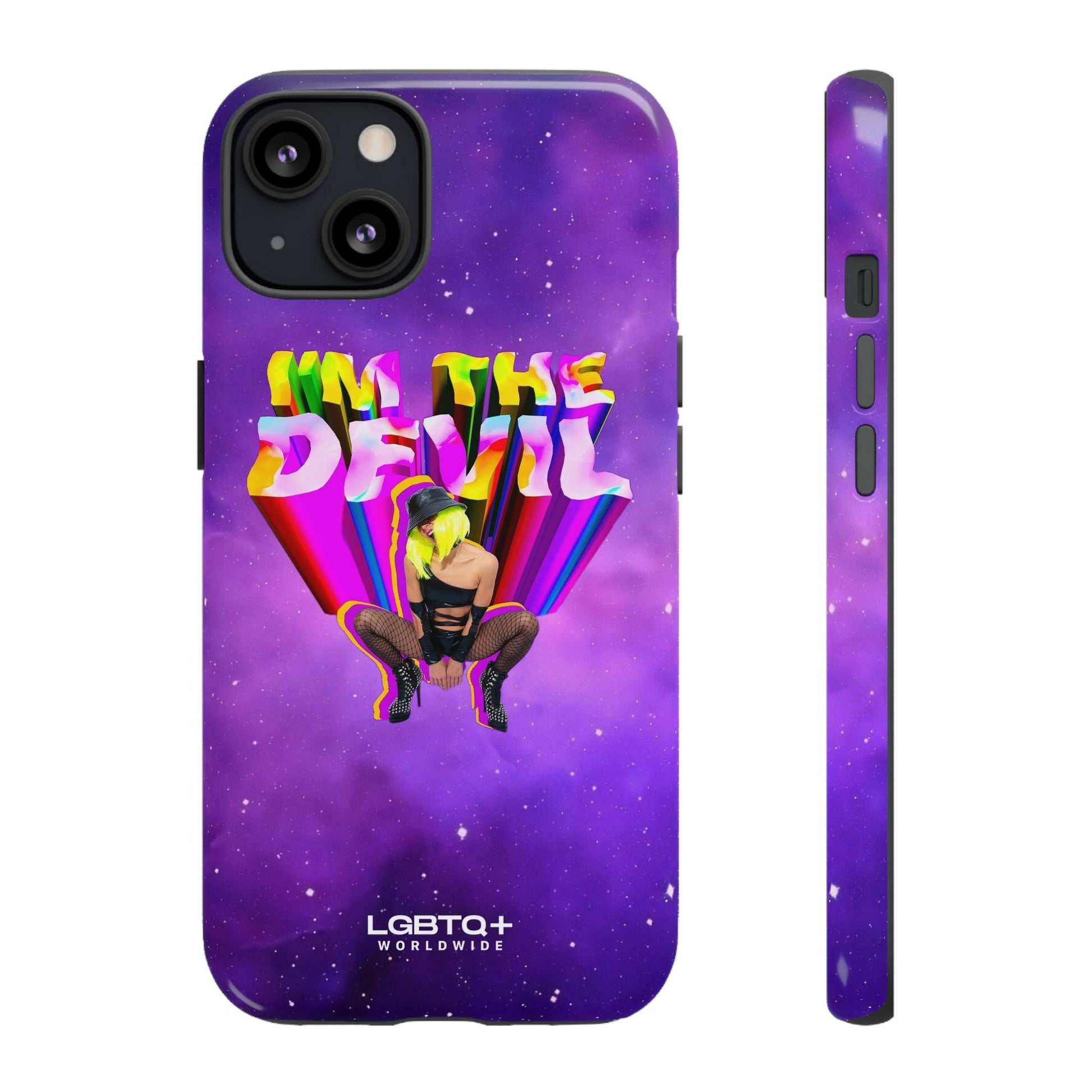 LGBTQWorldwide - ,,I AM THE DEVIL" Doppelgehäuse Handyhülle Accessories, Glossy, iPhone Cases, Matte, Phone accessory, Phone Cases, Samsung Cases, Thermo, Valentine's Day Picks lgbtq Bekleidung Accessoires unisex Zubehör