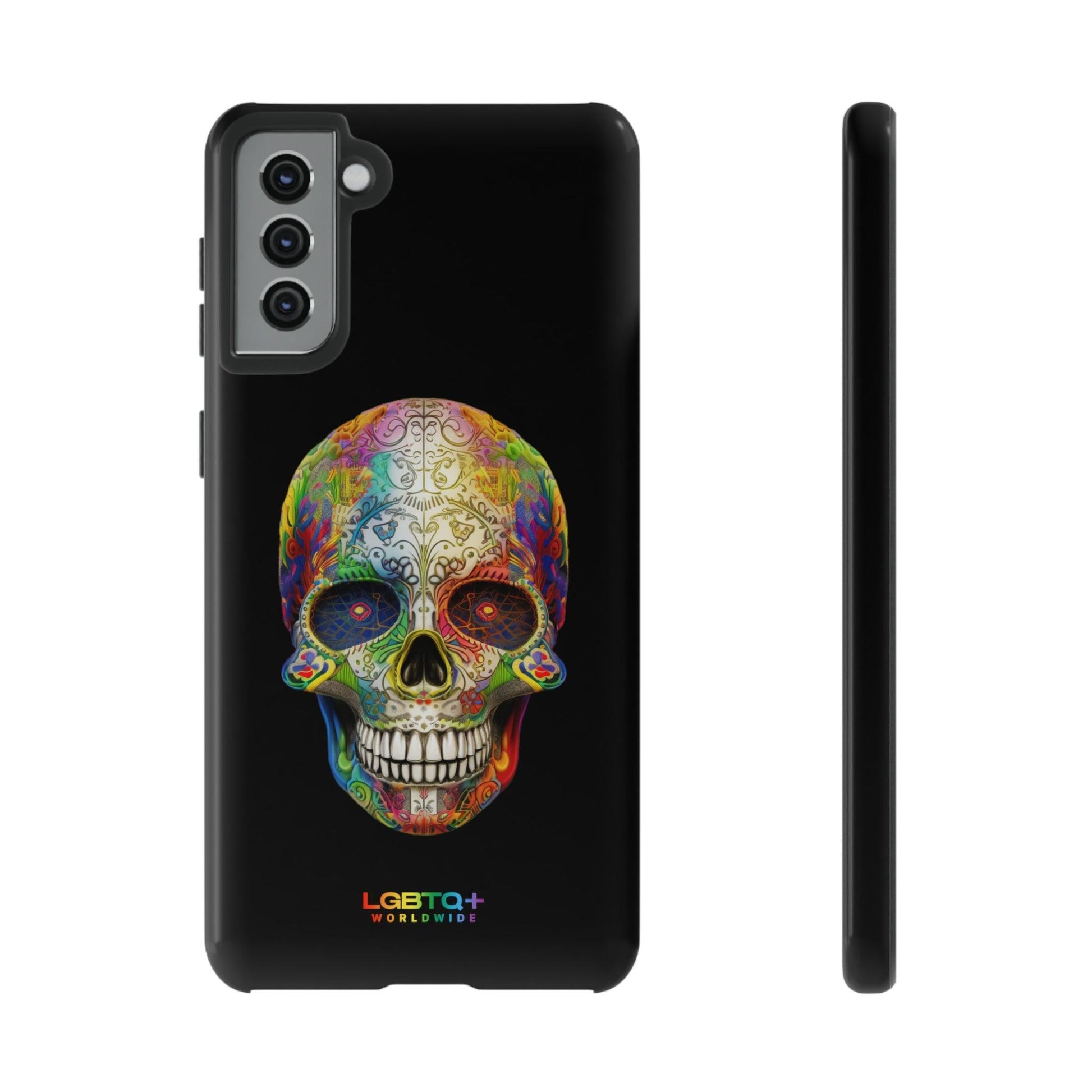 LGBTQWorldwide - ,,SKULL HEAD" Doppelgehäuse Handyhülle Accessories, Glossy, iPhone Cases, Matte, Phone accessory, Phone Cases, Samsung Cases, tough, Valentine's Day Picks lgbtq Bekleidung Accessoires unisex Zubehör