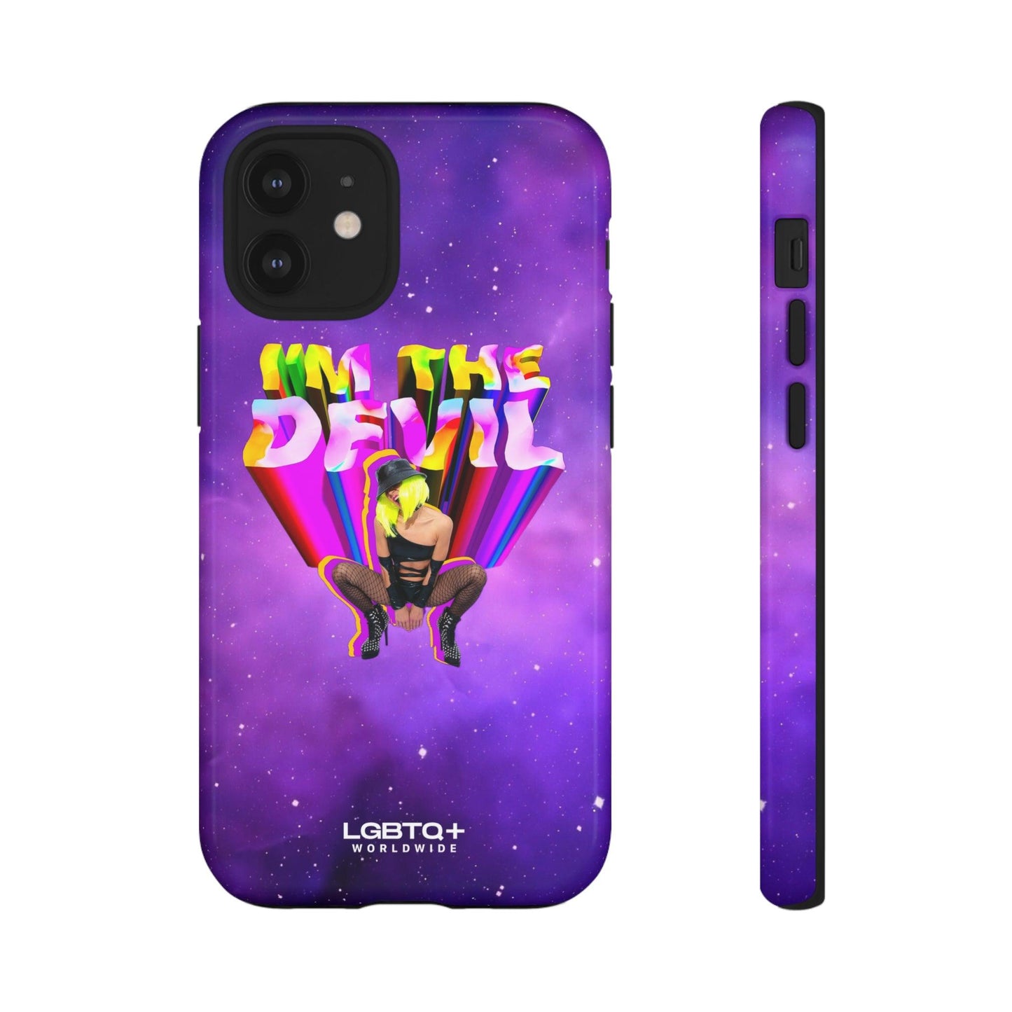 LGBTQWorldwide - ,,I AM THE DEVIL" Doppelgehäuse Handyhülle Accessories, Glossy, iPhone Cases, Matte, Phone accessory, Phone Cases, Samsung Cases, Thermo, Valentine's Day Picks lgbtq Bekleidung Accessoires unisex Zubehör