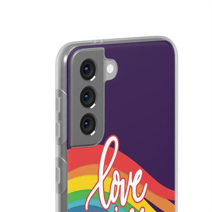 LGBTQWorldwide - ,,LIEBE GEWINNT" Flexible Handyhülle Accessories, Case, iPhone, iPhone Cases, Phone accessory, Phone Cases, Samsung Cases, silikon, Valentine's Day promotion lgbtq Bekleidung Accessoires unisex Zubehör