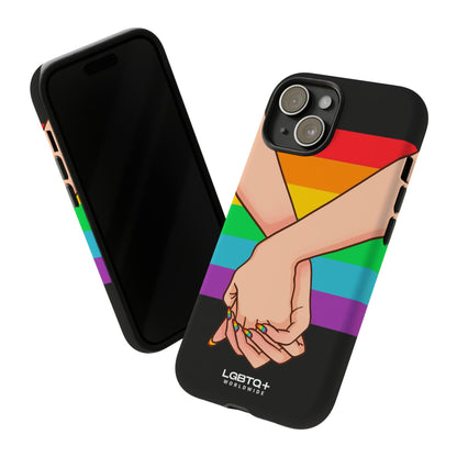 LGBTQWorldwide - ,,TOGETHER PRIDE" Doppelgehäuse Handyhülle Accessories, Glossy, iPhone Cases, Matte, Phone accessory, Phone Cases, Samsung Cases, Thermo, Valentine's Day Picks lgbtq Bekleidung Accessoires unisex Zubehör