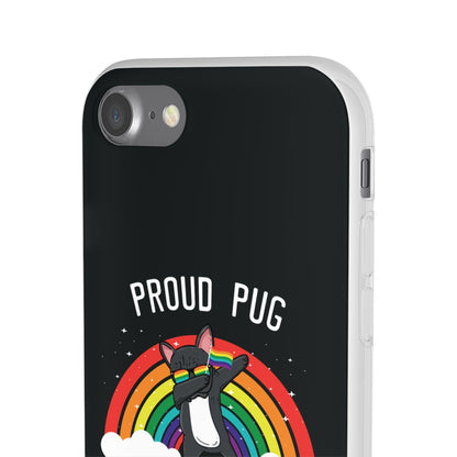 LGBTQWorldwide - ,,PROUD PUG" Flexible Handyhülle Accessories, Case, iPhone, iPhone Cases, Phone accessory, Phone Cases, Samsung Cases, silikon, Valentine's Day promotion lgbtq Bekleidung Accessoires unisex Zubehör