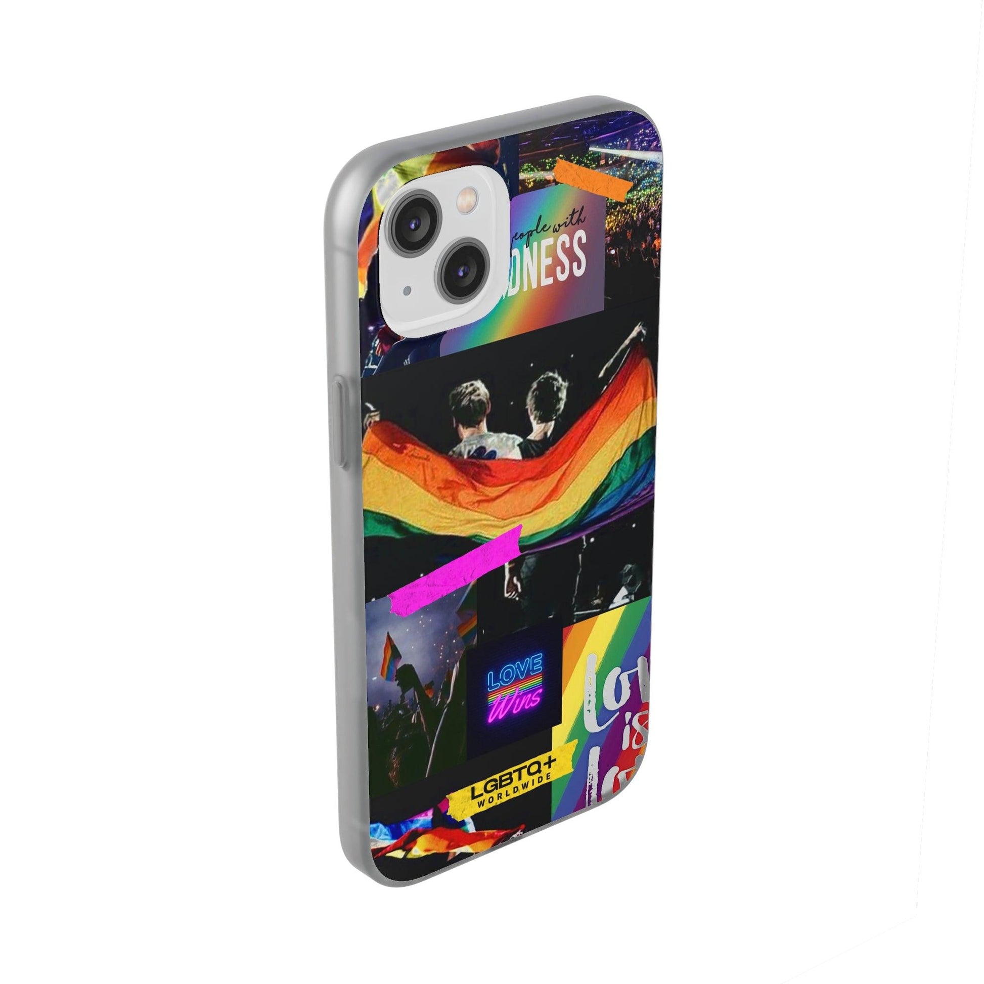 LGBTQWorldwide - ,,KINDNESS" Flexible Handyhülle Accessories, Case, iPhone, iPhone Cases, Phone accessory, Phone Cases, Samsung Cases, silikon, Valentine's Day promotion lgbtq Bekleidung Accessoires unisex Zubehör