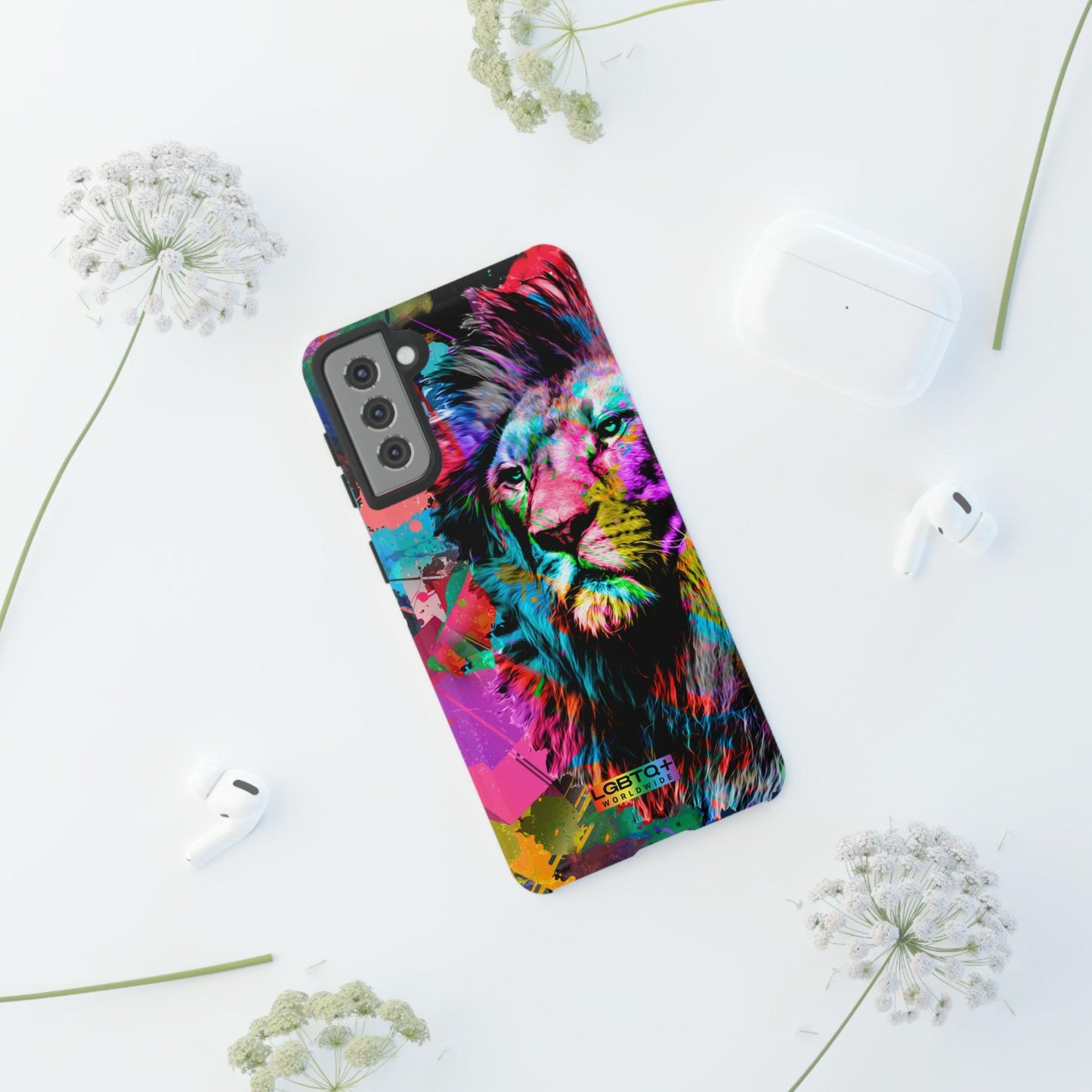 LGBTQWorldwide - ,,STARKER LÖWE" Doppelgehäuse Handyhülle Accessories, Glossy, iPhone Cases, Matte, Phone accessory, Phone Cases, Samsung Cases, Thermo, Valentine's Day Picks lgbtq Bekleidung Accessoires unisex Zubehör