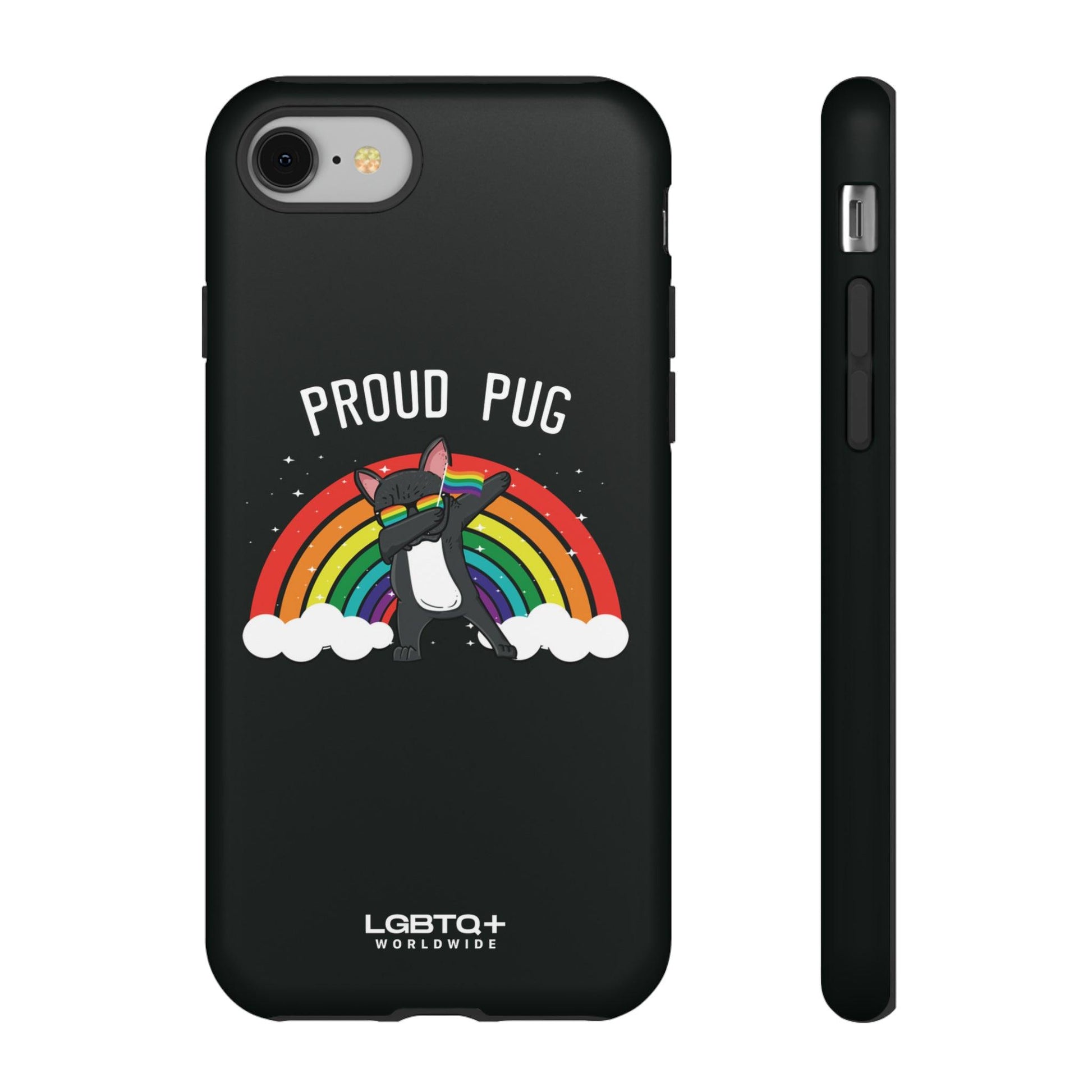 LGBTQWorldwide - ,,PROUD PUG" Doppelgehäuse Handyhülle Accessories, Glossy, iPhone Cases, Matte, Phone accessory, Phone Cases, Samsung Cases, Thermo, Valentine's Day Picks lgbtq Bekleidung Accessoires unisex Zubehör