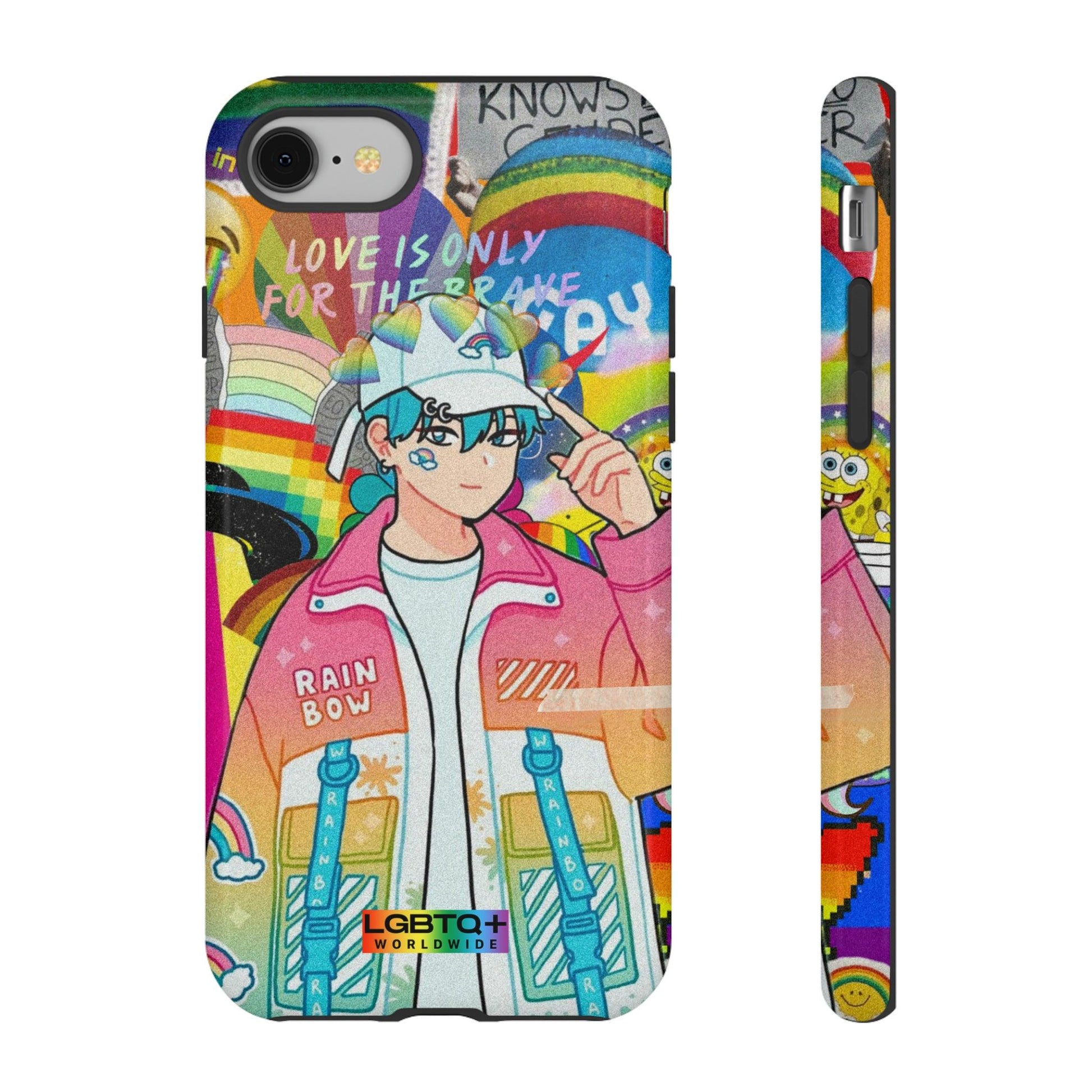 LGBTQWorldwide - ,,REGENBOGEN JUNGE" Doppelgehäuse Handyhülle Accessories, Glossy, iPhone Cases, Matte, Phone accessory, Phone Cases, Samsung Cases, Thermo, Valentine's Day Picks lgbtq Bekleidung Accessoires unisex Zubehör