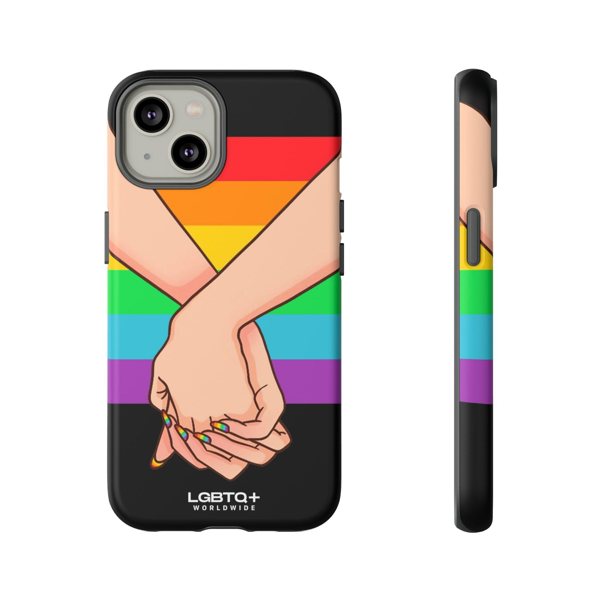 LGBTQWorldwide - ,,TOGETHER PRIDE" Doppelgehäuse Handyhülle Accessories, Glossy, iPhone Cases, Matte, Phone accessory, Phone Cases, Samsung Cases, Thermo, Valentine's Day Picks lgbtq Bekleidung Accessoires unisex Zubehör