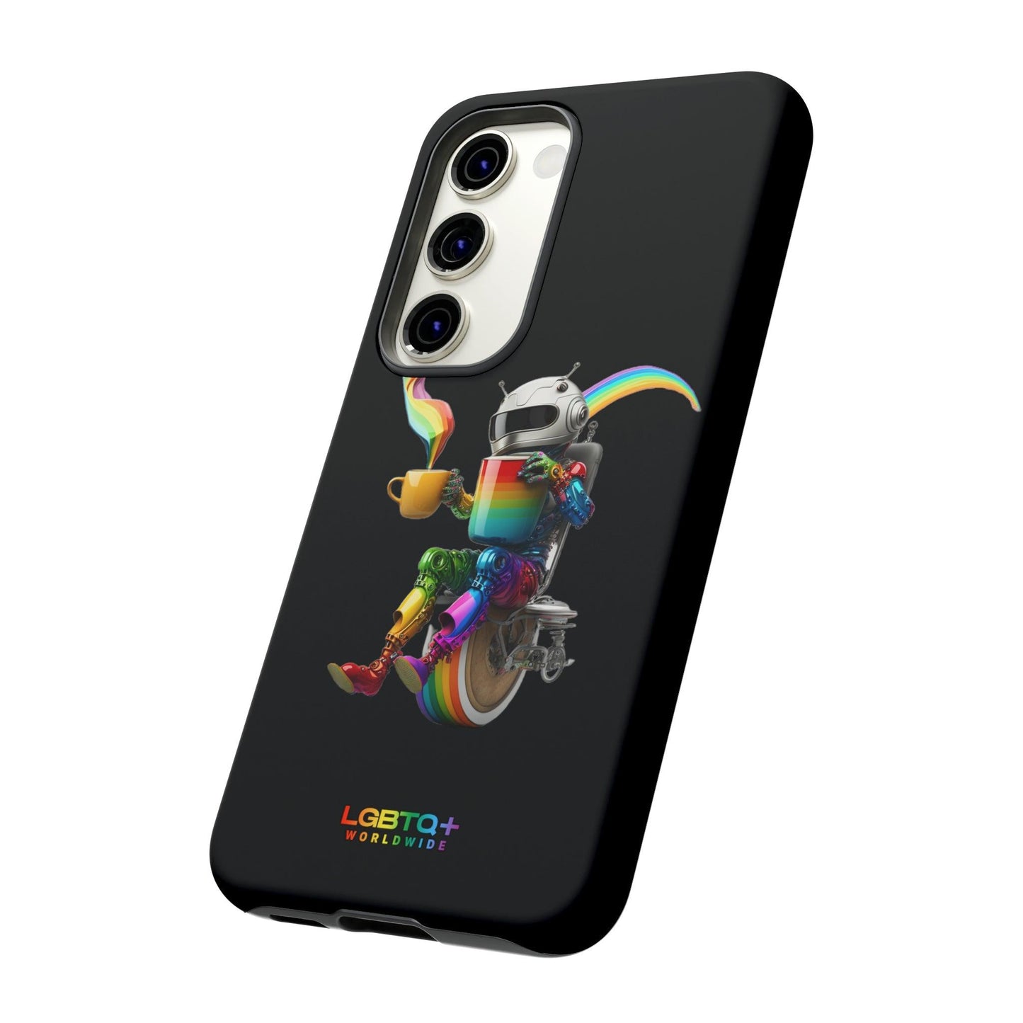 LGBTQWorldwide - ,,LUSTIGER ROBOTER" Doppelgehäuse Handyhülle Accessories, Glossy, iPhone Cases, Matte, Phone accessory, Phone Cases, Samsung Cases, tough, Valentine's Day Picks lgbtq Bekleidung Accessoires unisex Zubehör