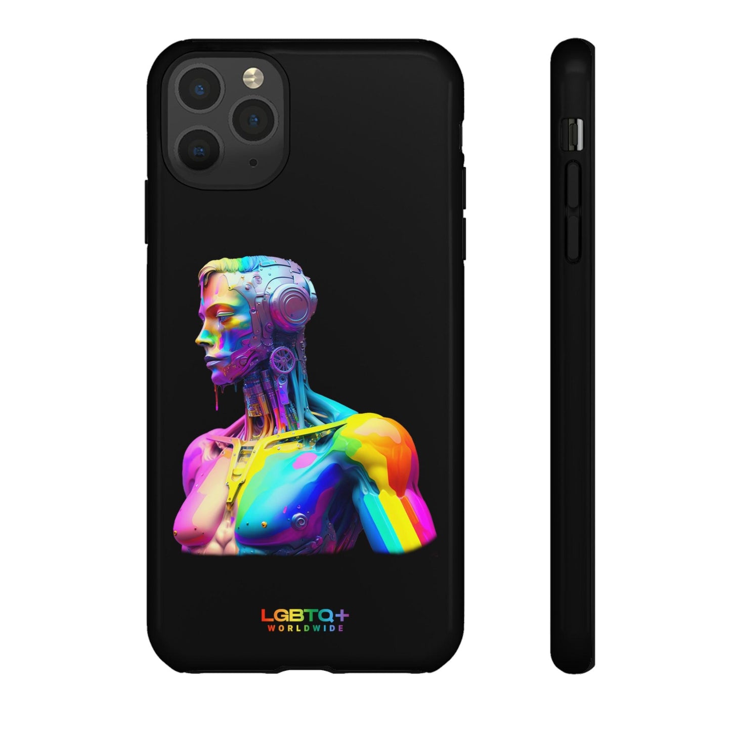 LGBTQWorldwide - ,,ZUKÜNFTIGER ROBOTER" Doppelgehäuse Handyhülle Accessories, Glossy, iPhone Cases, Matte, Phone accessory, Phone Cases, Samsung Cases, tough, Valentine's Day Picks lgbtq Bekleidung Accessoires unisex Zubehör